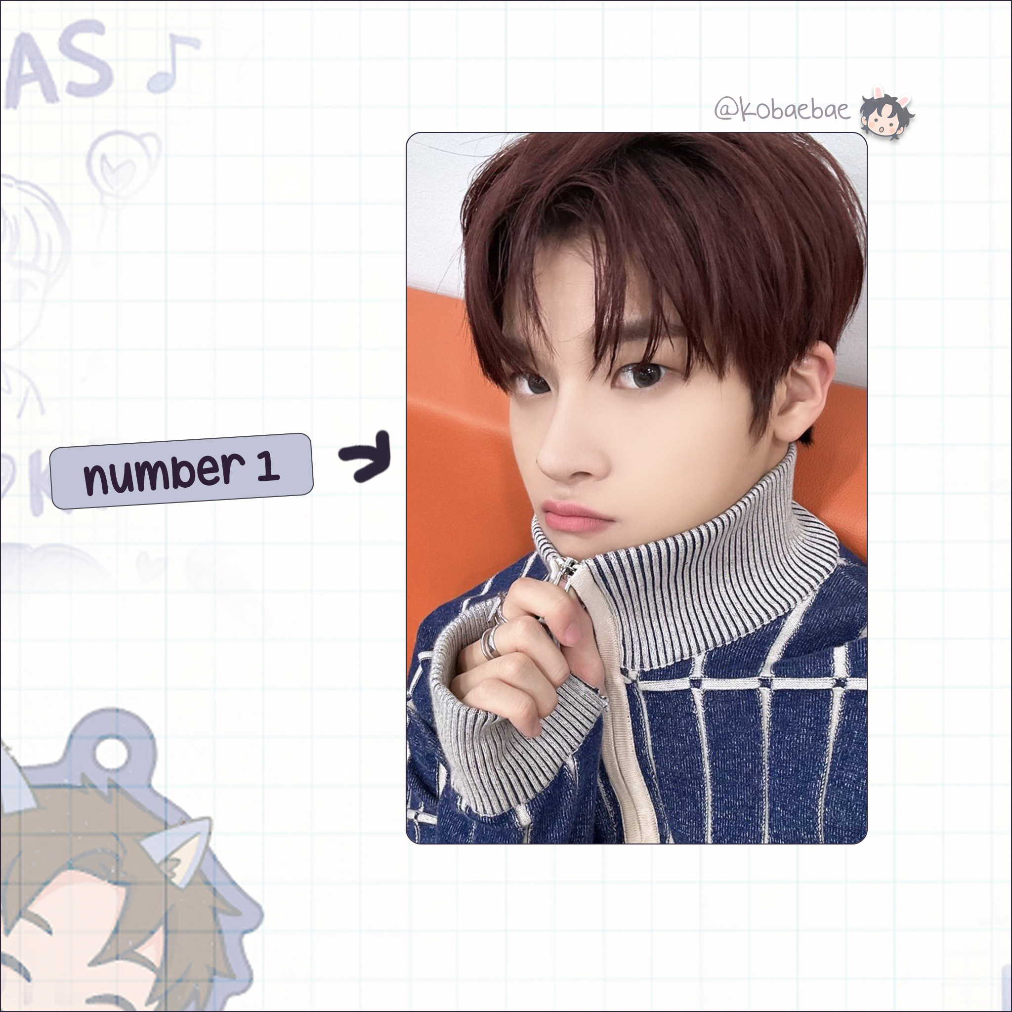 Xikers - Junmin handmade photocards kpop inspired - Set 2