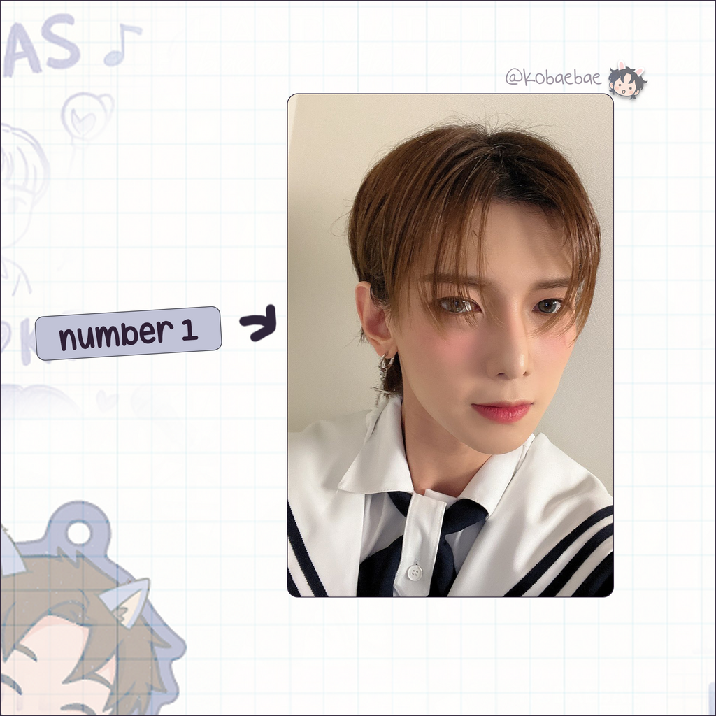 Ateez - Yeosang handmade photocards kpop inspired - set 6