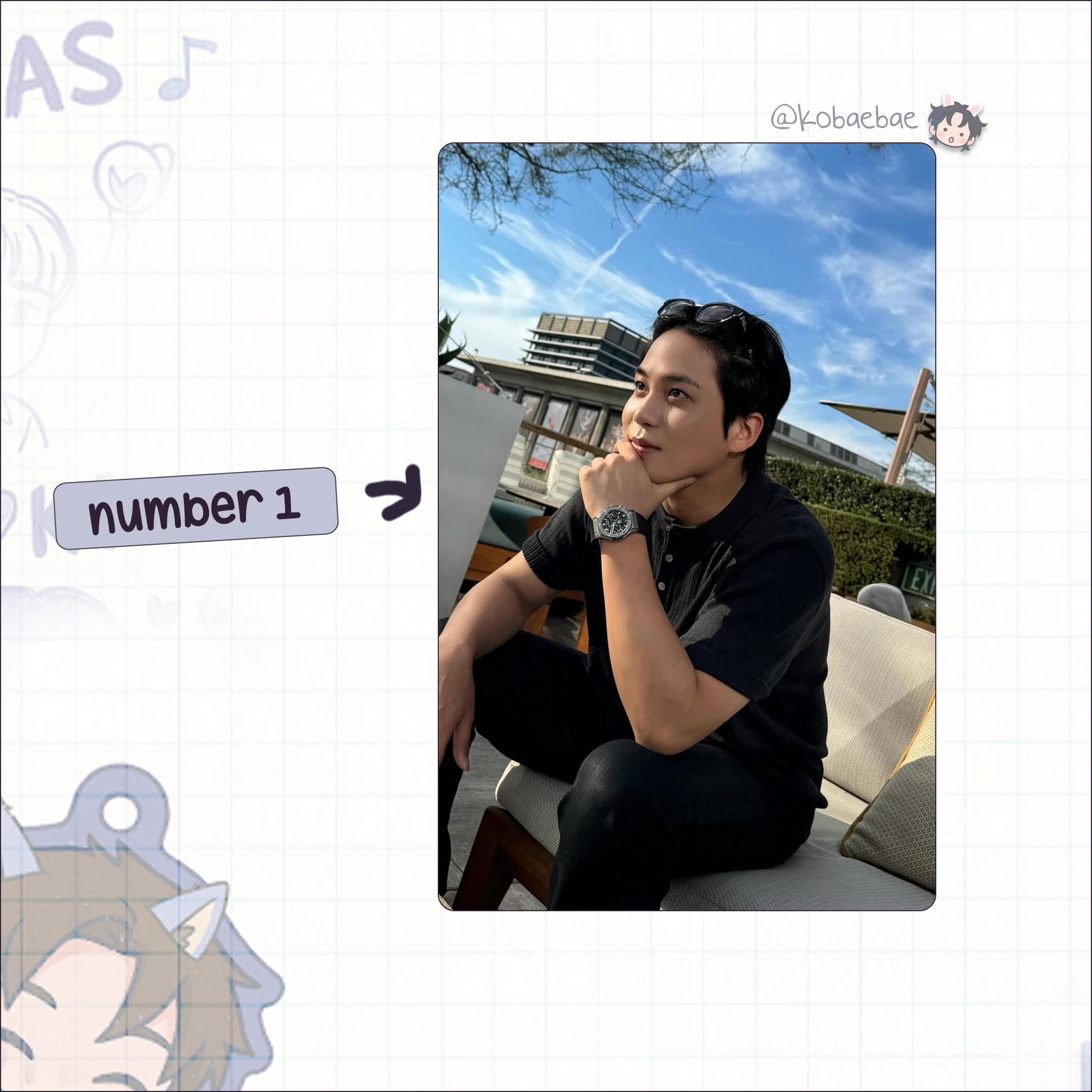 Atz - Jongho handmade photocards kpop inspired - Set 4