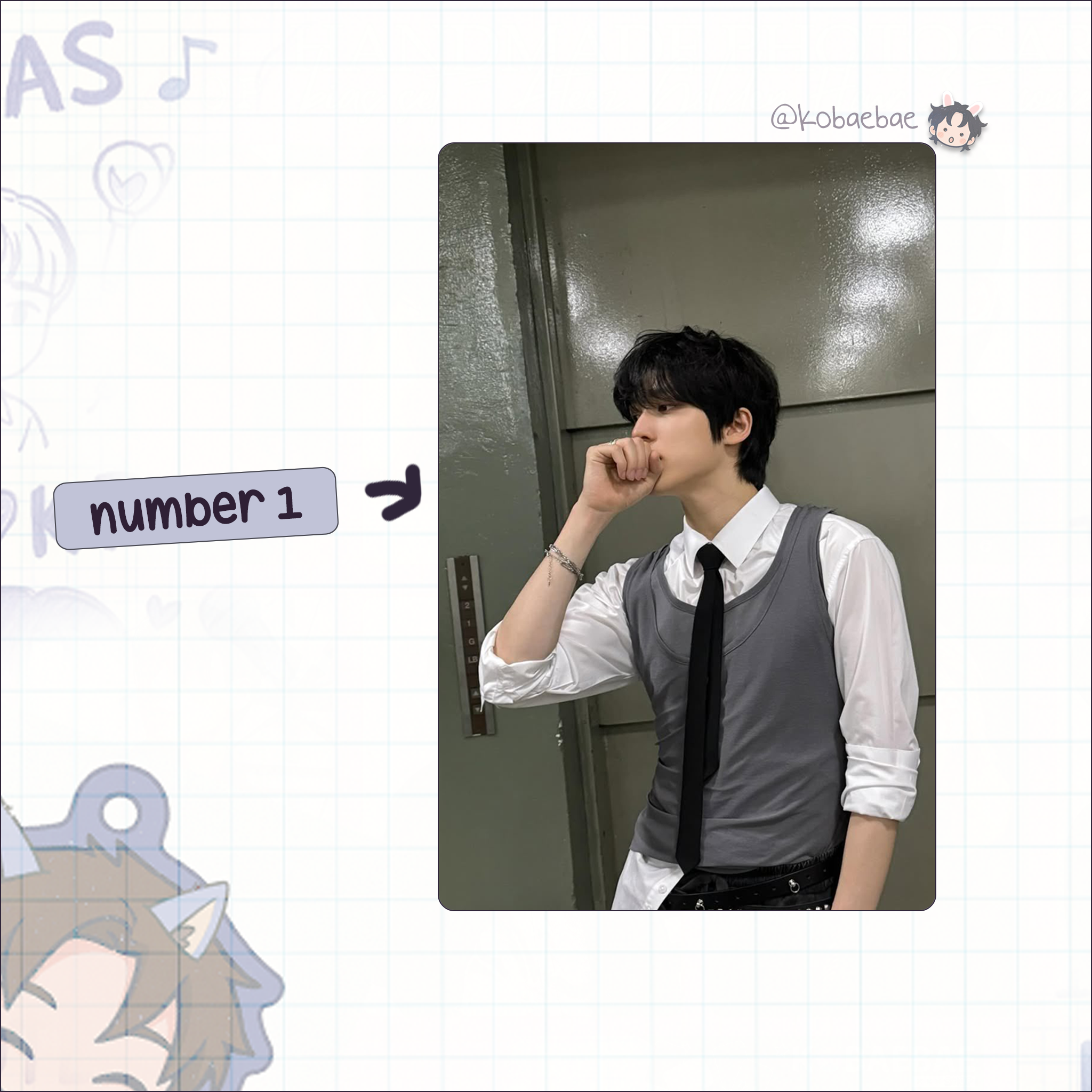 Atz - Yunho handmade photocards kpop inspired - Set 4