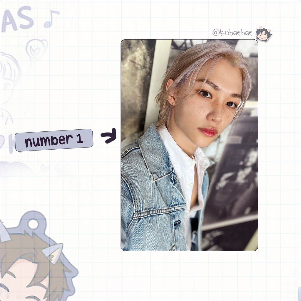 Stray Kids (Skz) - Lix Handmade photocards kpop inspired - Bias set 7