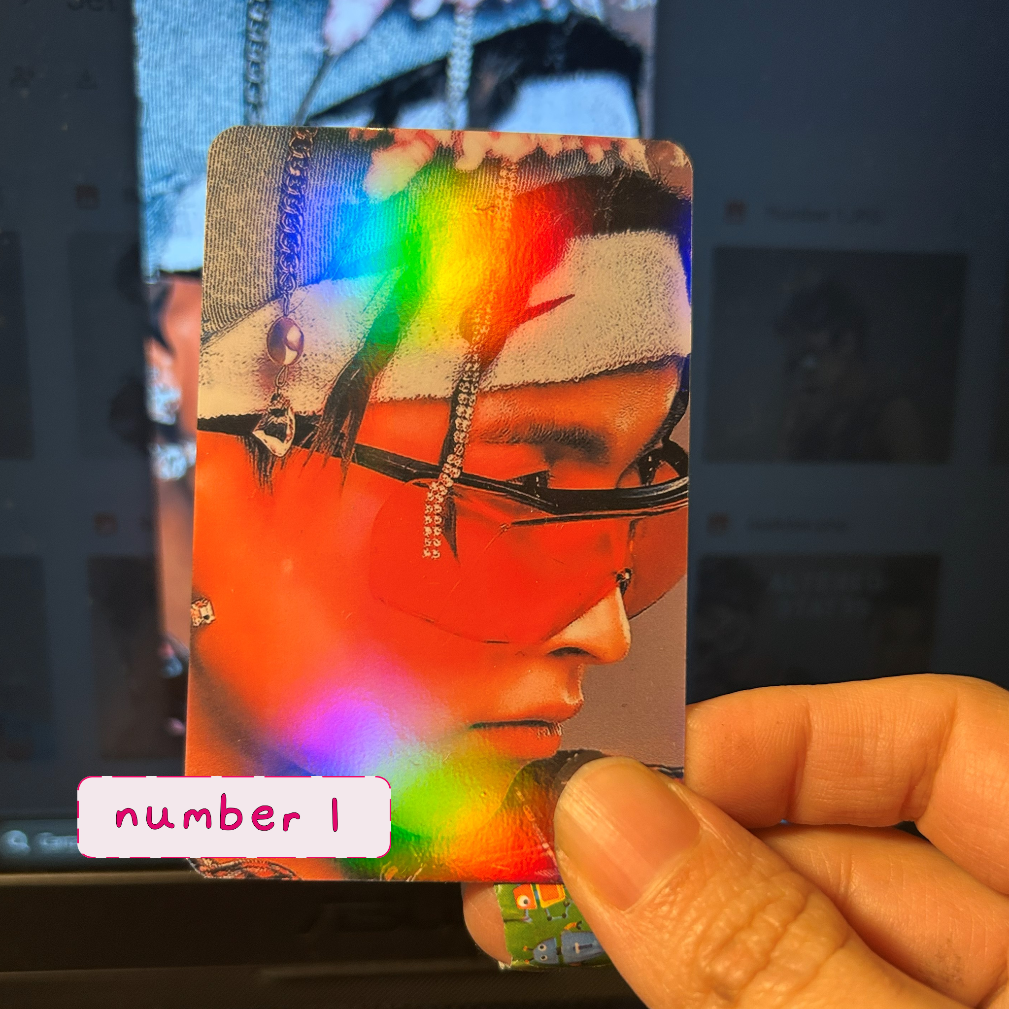 Atz - Rainbow holo Handmade photocards kpop inspired - holographic Bias Set 2