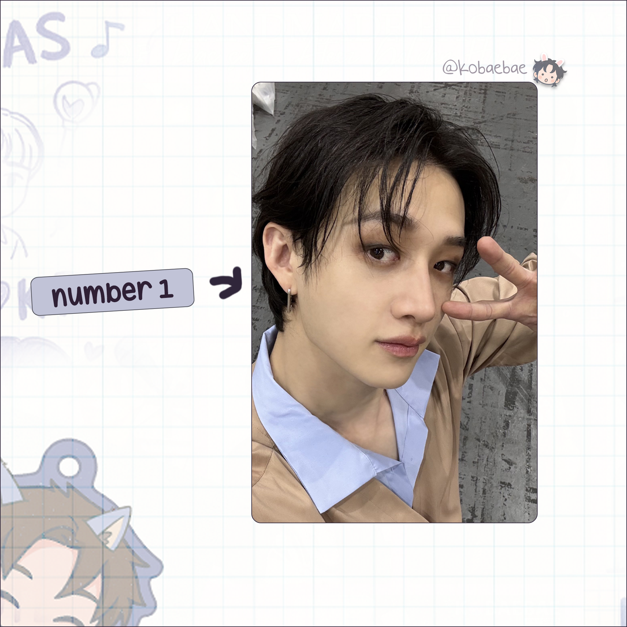 Skz (Stray Kids) - Bang Chan handmade photocards kpop inspired - Set 9