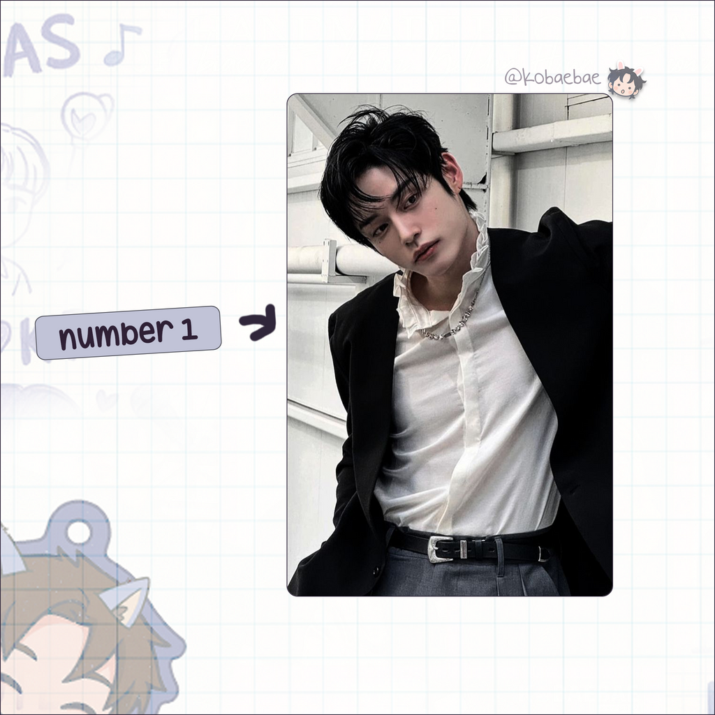 Zb1 - Jiwoong handmade photocards kpop inspired - Set 2