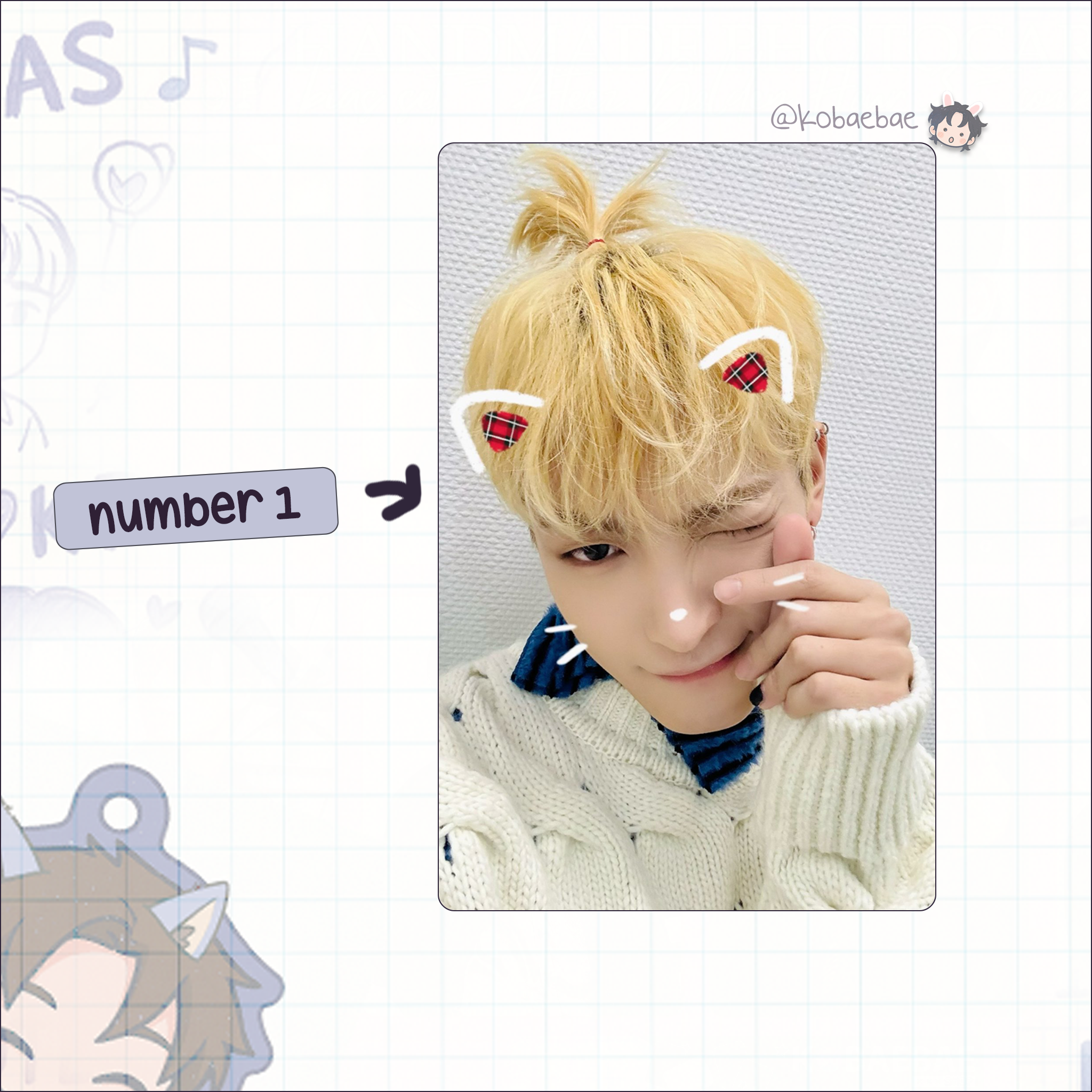 Atz - Joong handmade photocards kpop inspired - Set 4