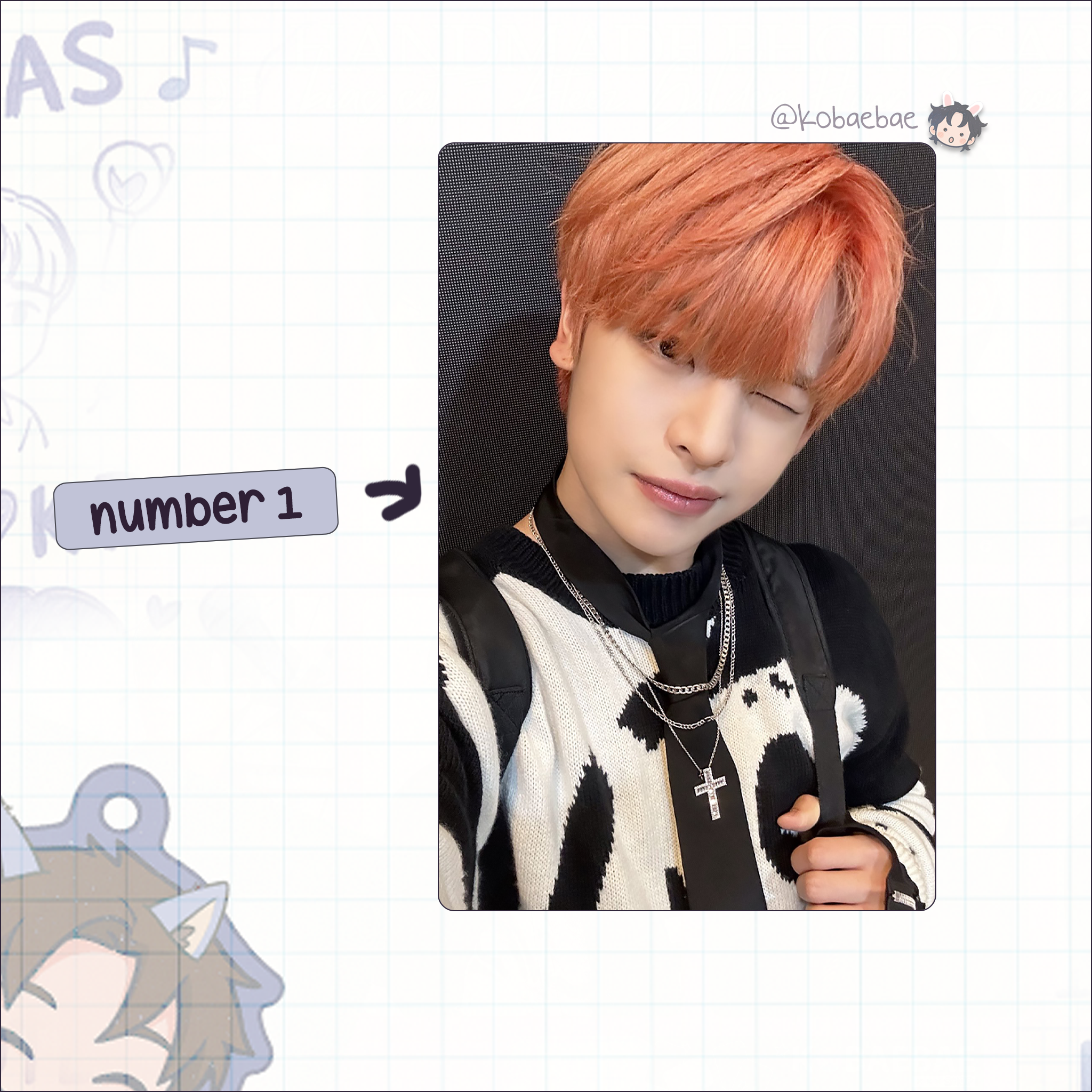 Xikers - Yechan handmade photocards kpop inspired - Set 2