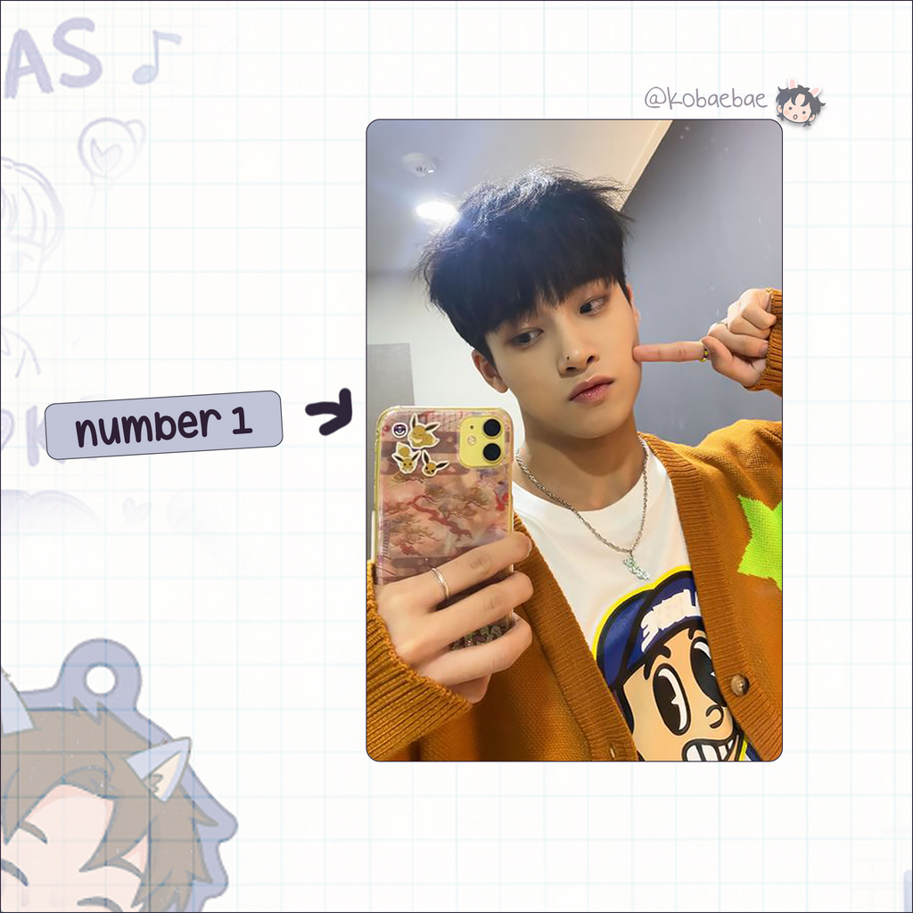 Xkrs - Junmin handmade photocards kpop inspired - Set 1