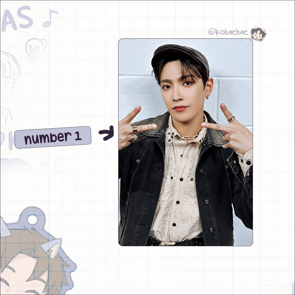 Atz - Hongjoong handmade photocards kpop inspired - Set 5