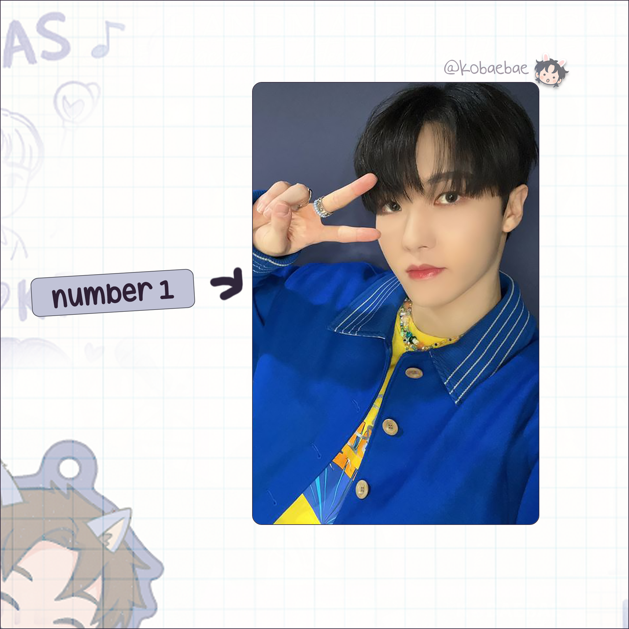 Xkrs - Junghoon handmade photocards kpop inspired - Set 1