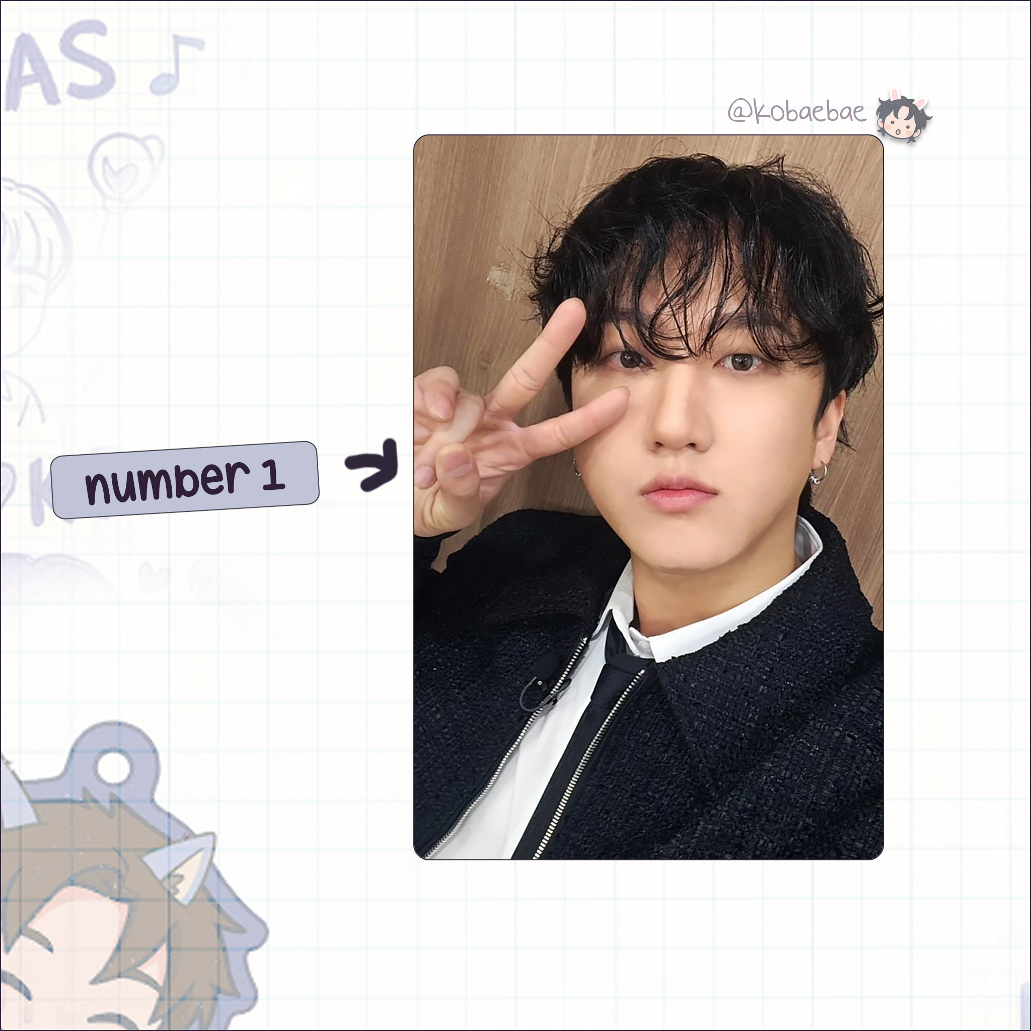 Skz (Stray Kids) - Changbin handmade photocards kpop inspired - Set 9