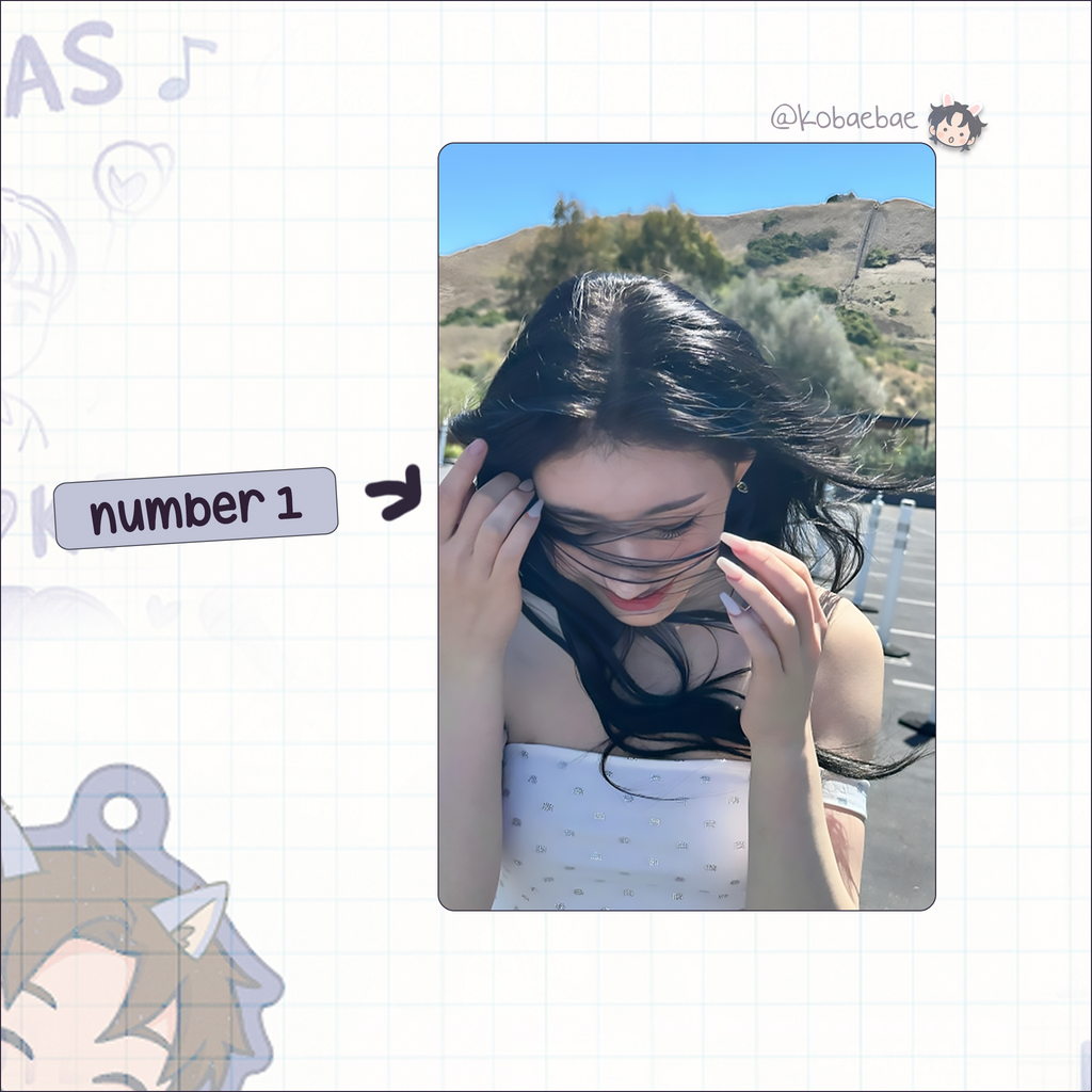 Itz - Chae handmade photocards kpop inspired - Set 2