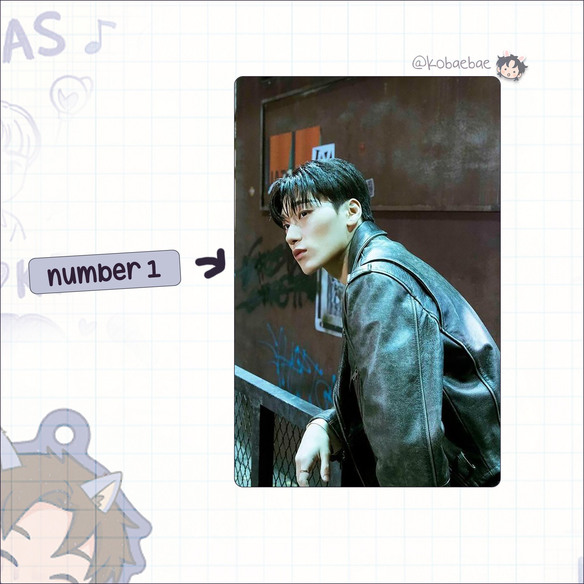 Atz - San handmade photocards kpop inspired - Set 4