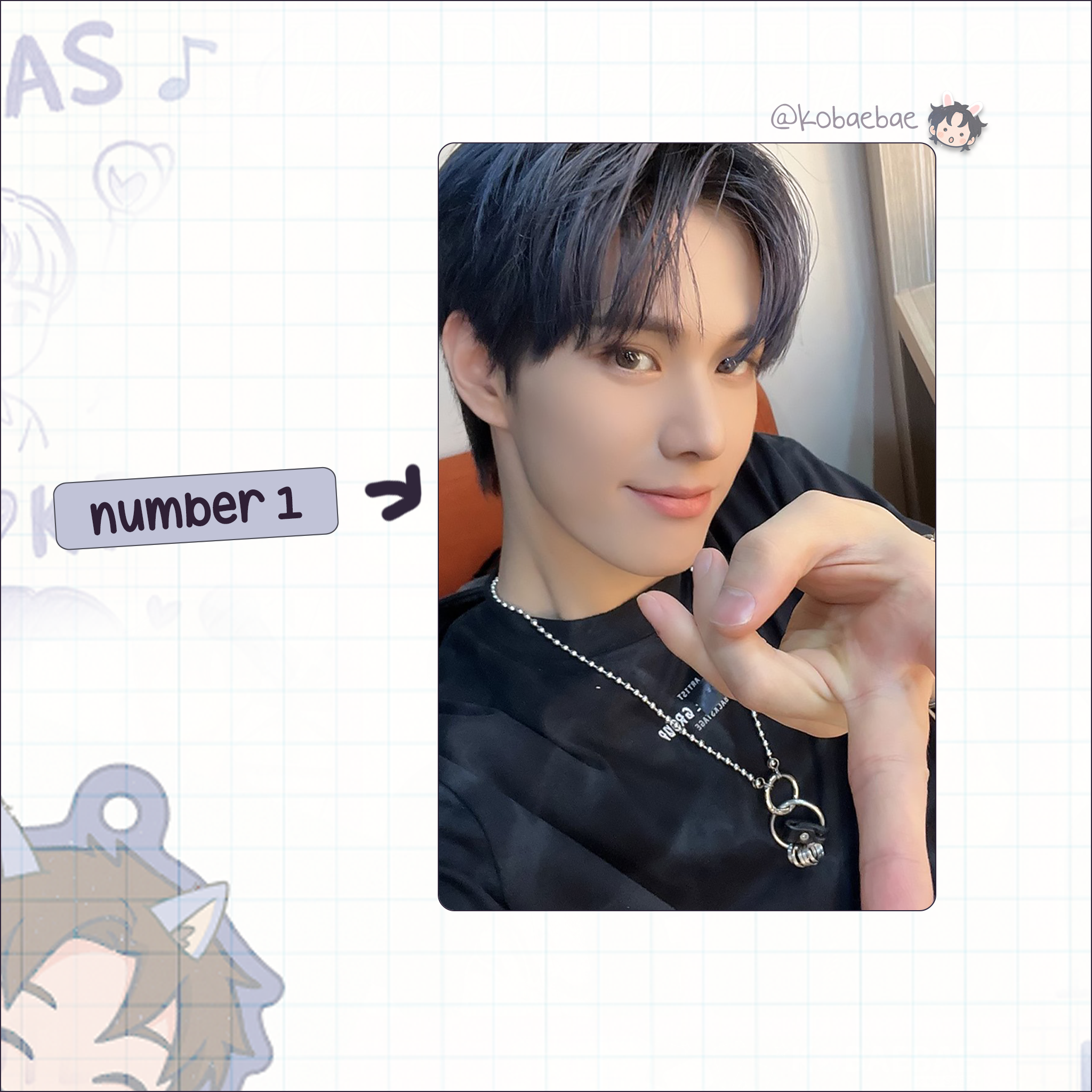 Xkrs - Jinsik handmade photocards kpop inspired - Set 1