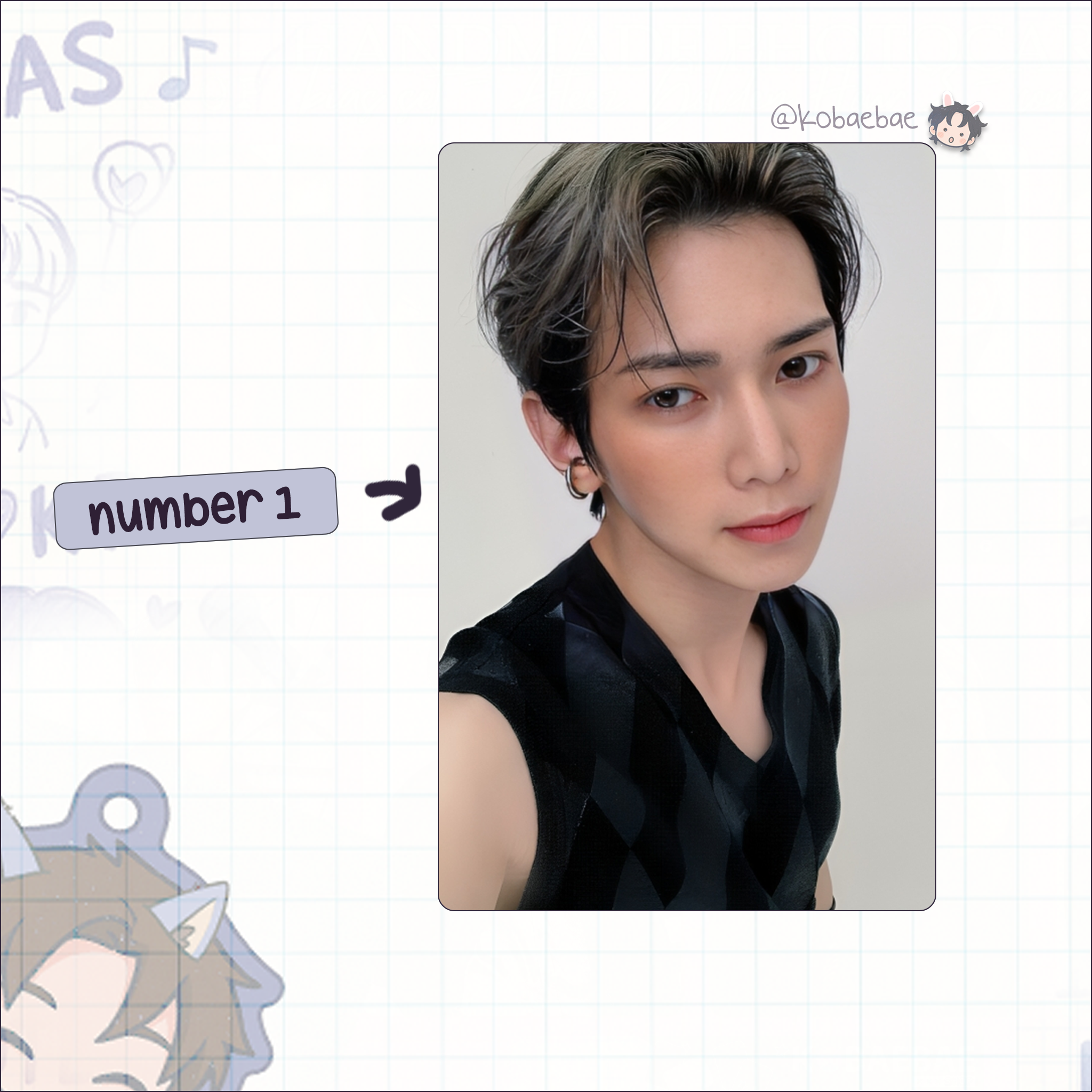 Atz - Yeosang handmade photocards kpop inspired - Set 4