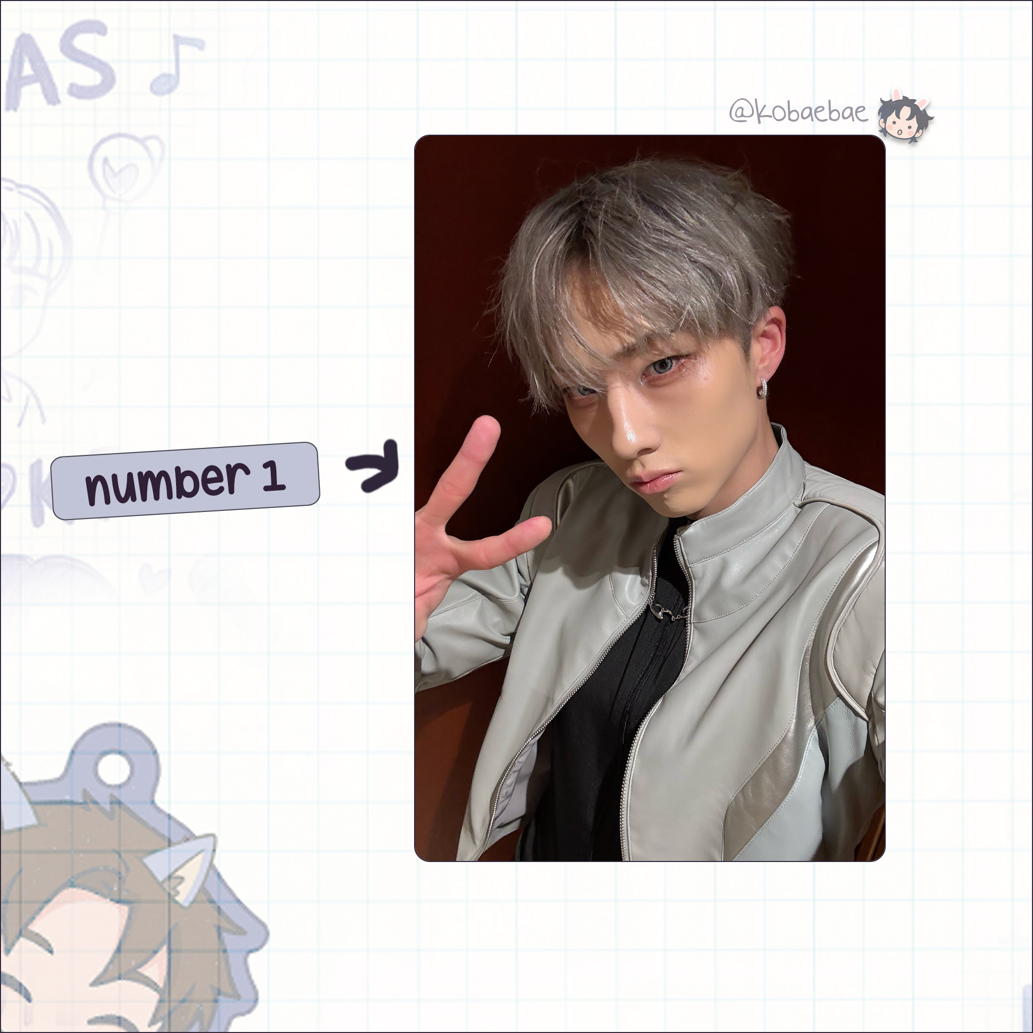 P1harmony - Jiung handmade photocards kpop inspired - Set 3