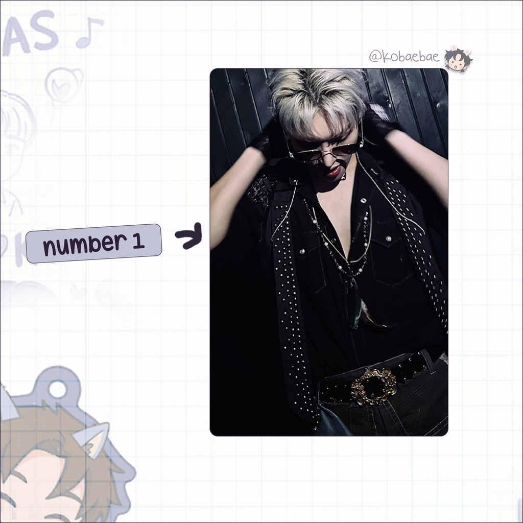 Ateez - Mingi handmade photocards kpop inspired - set 6