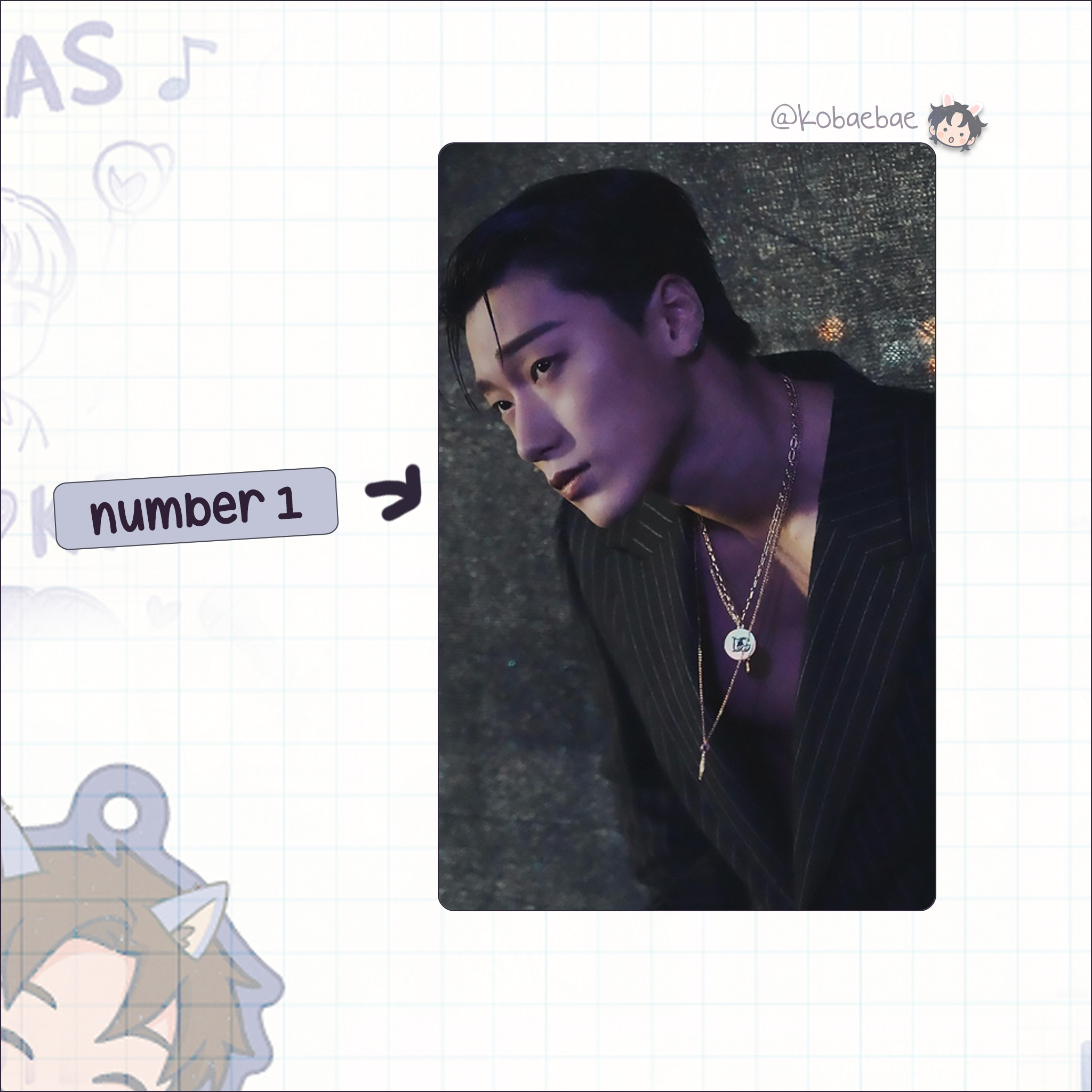 Atz - San handmade photocards kpop inspired - Set 5