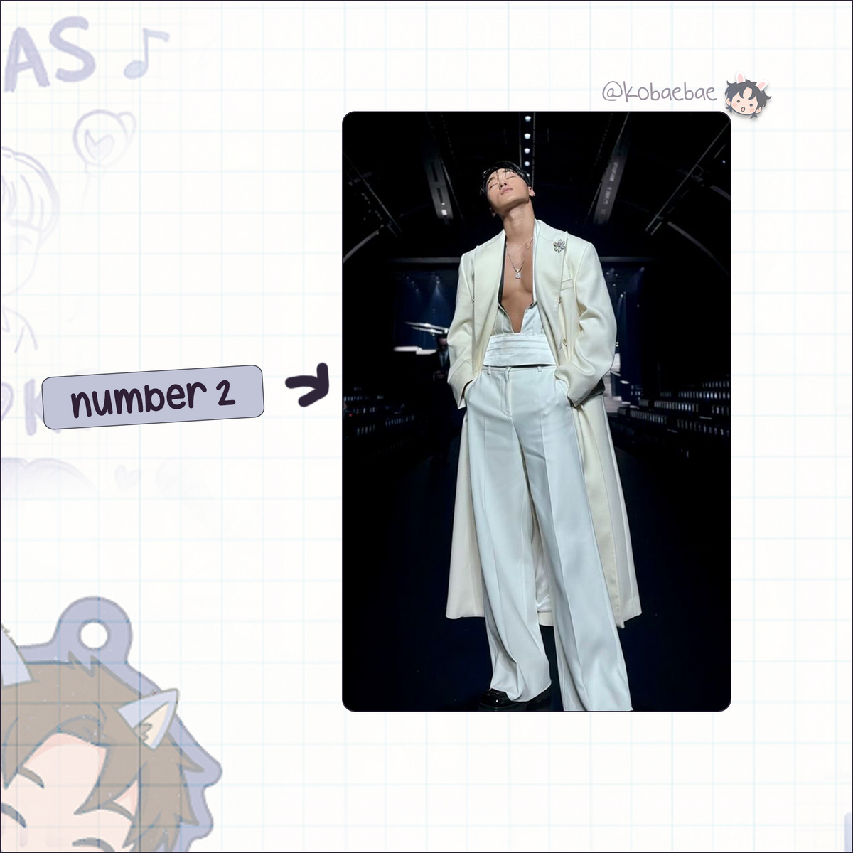 Ateez - San handmade photocards kpop inspired - set 6
