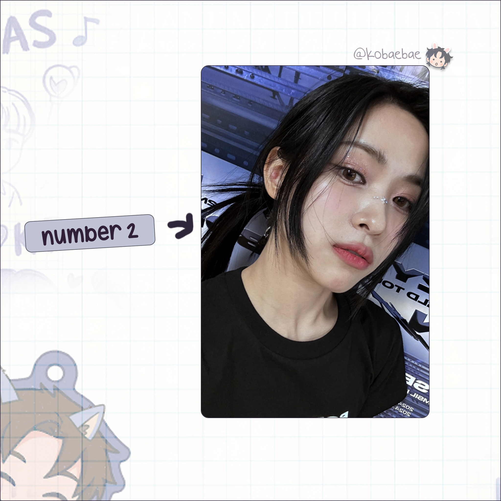 Itzy - Ryujin handmade photocards kpop inspired - Set 3