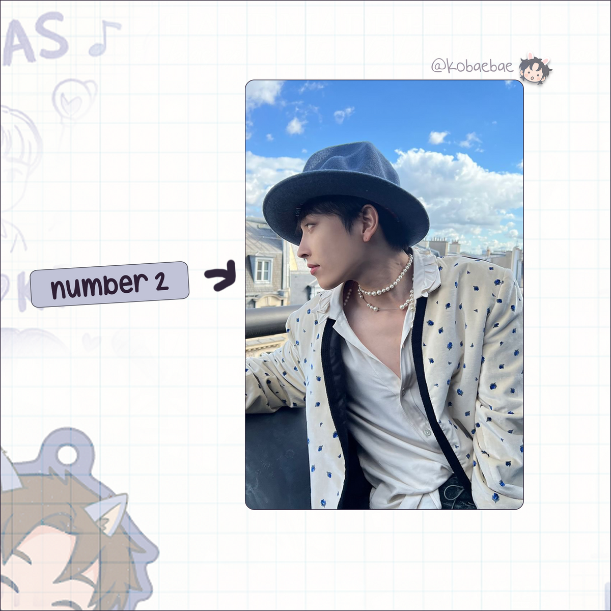 Ateez - Hongjoong handmade photocards kpop inspired - set 7