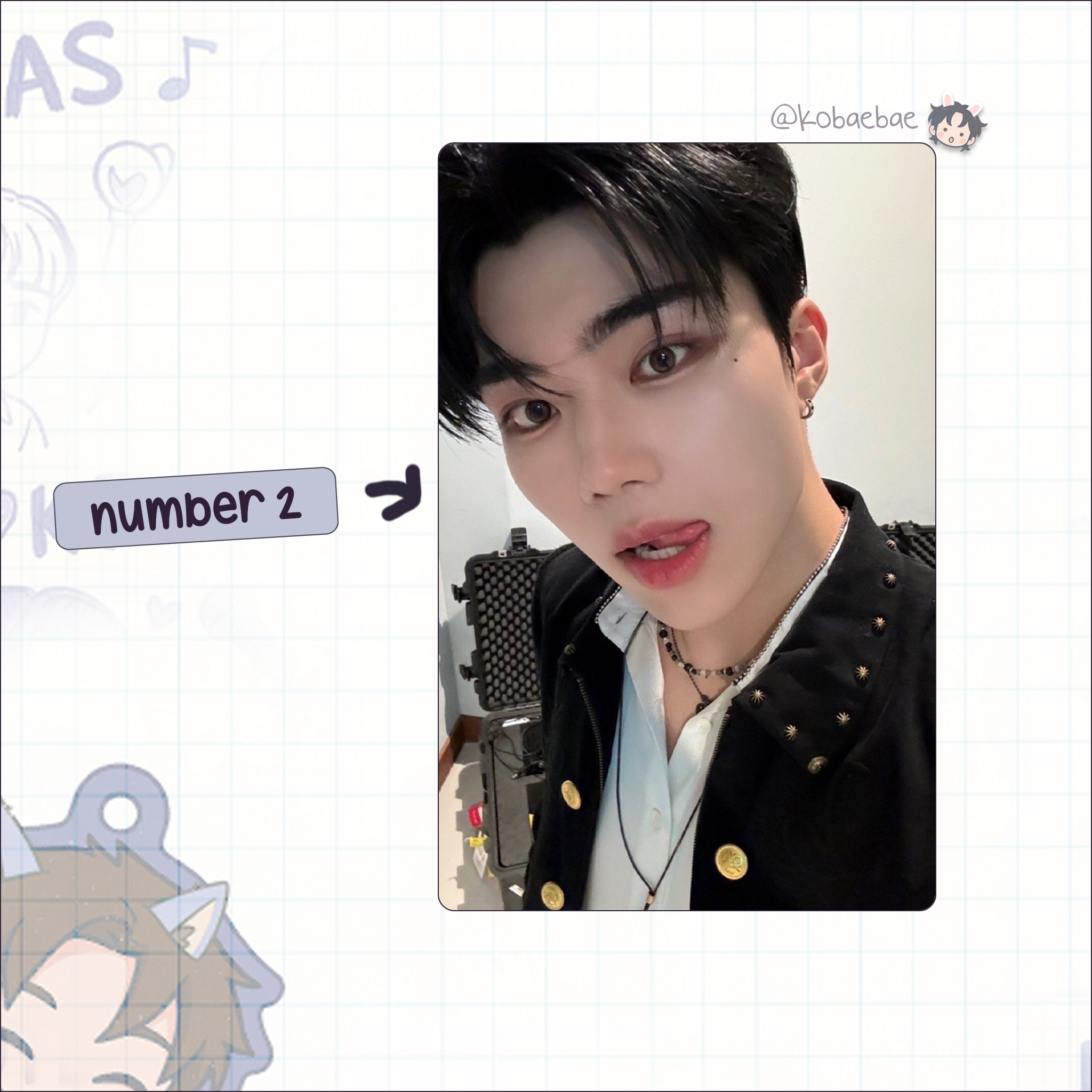 Zb1 - Gunwook handmade photocards kpop inspired - Set 3