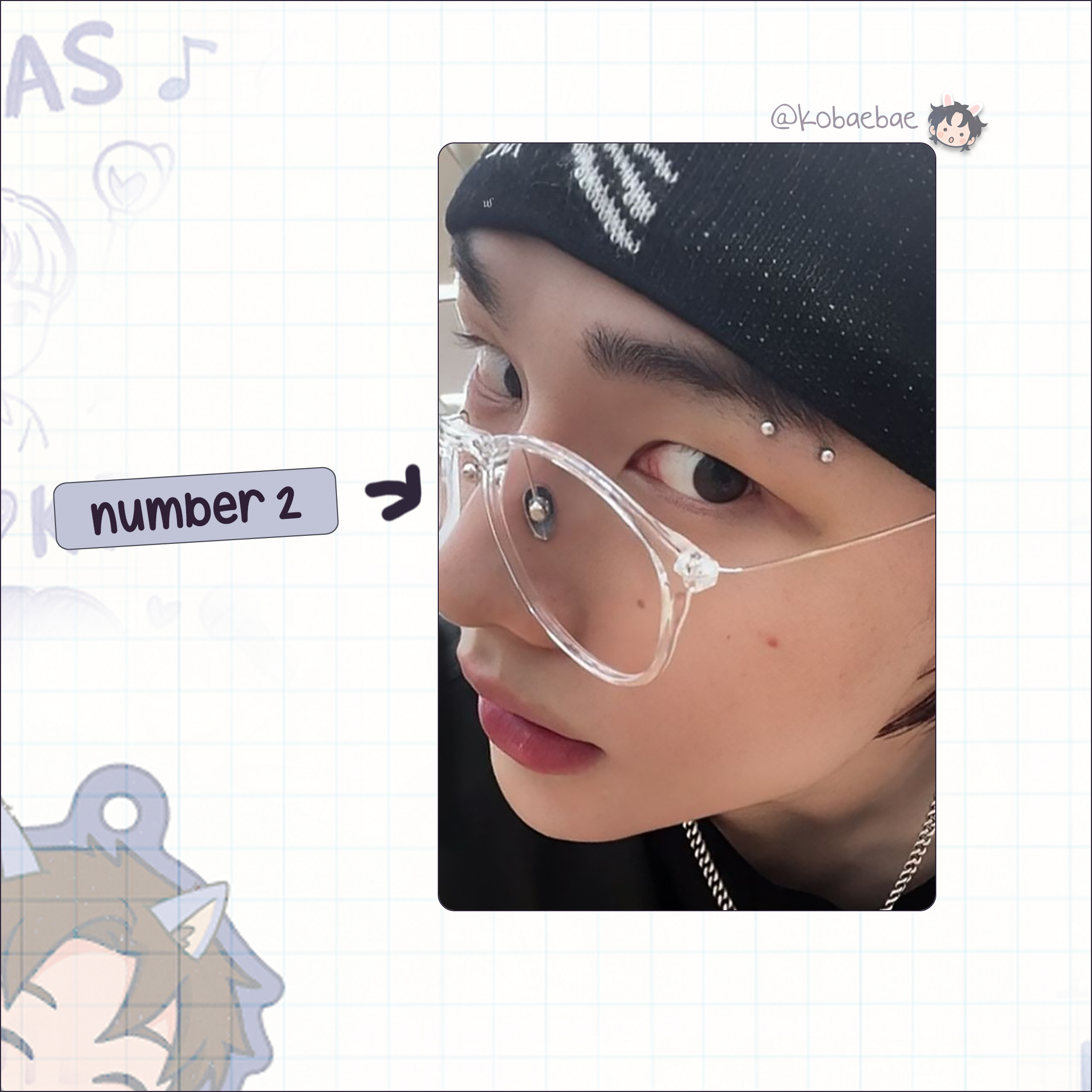 Skz (Stray Kids) - Hyunjin handmade photocards kpop inspired - Set 8