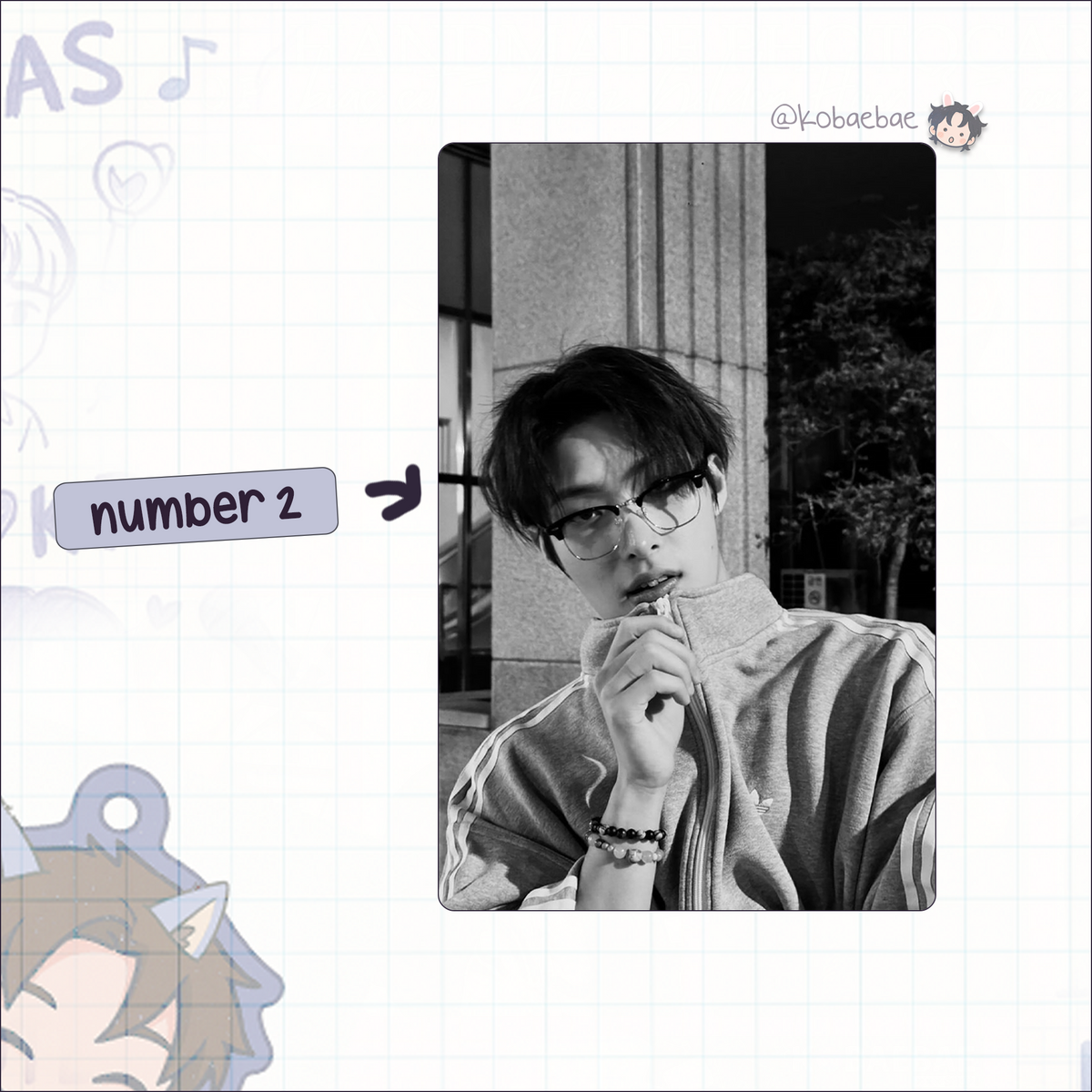 Ateez - Mingi handmade photocards kpop inspired - set 6