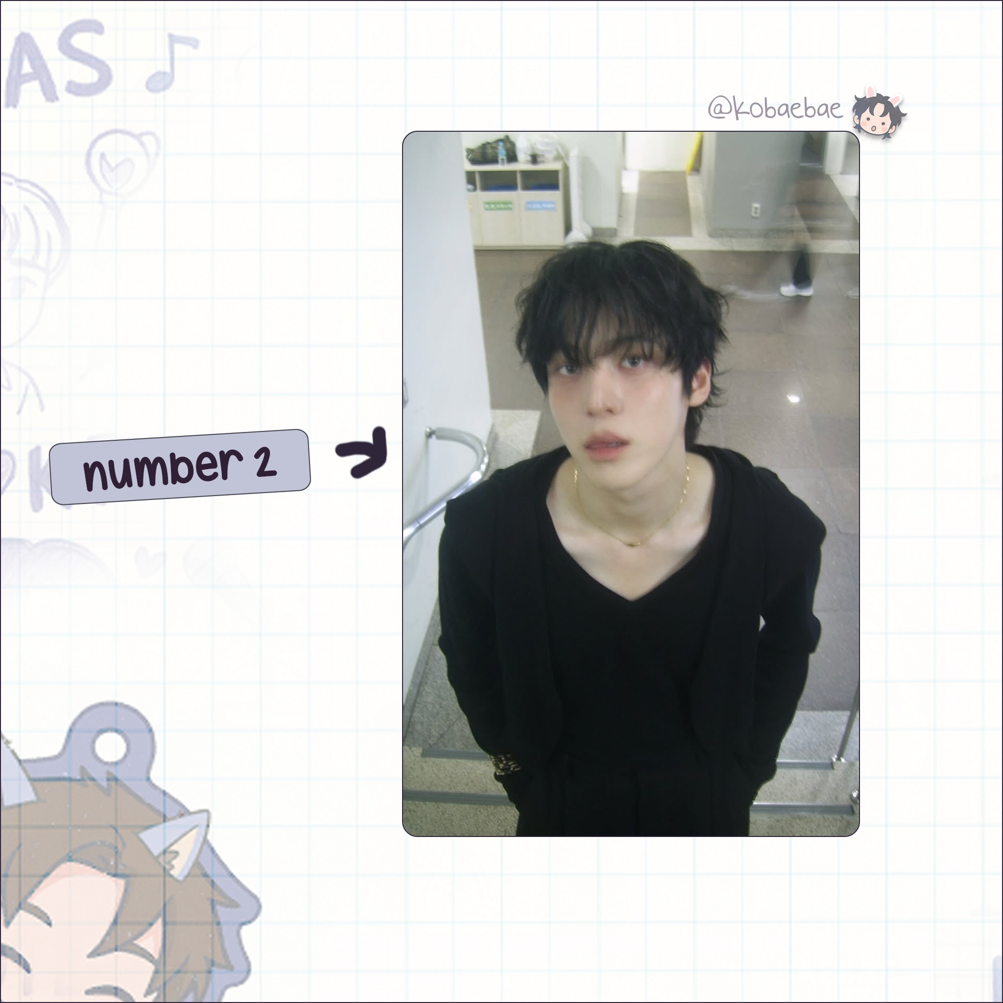 Atz - Yunho handmade photocards kpop inspired - Set 4