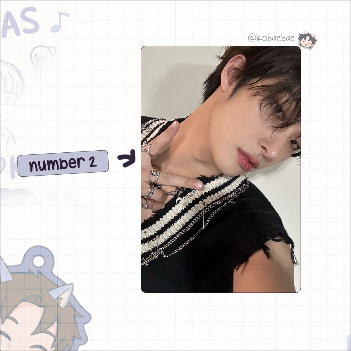 Ateez - Mingi handmade photocards kpop inspired - set 7