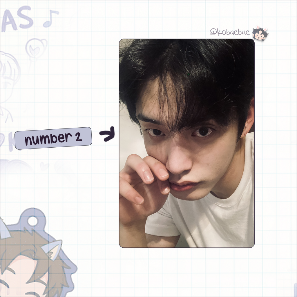 Zb1 - Jiwoong handmade photocards kpop inspired - Set 2