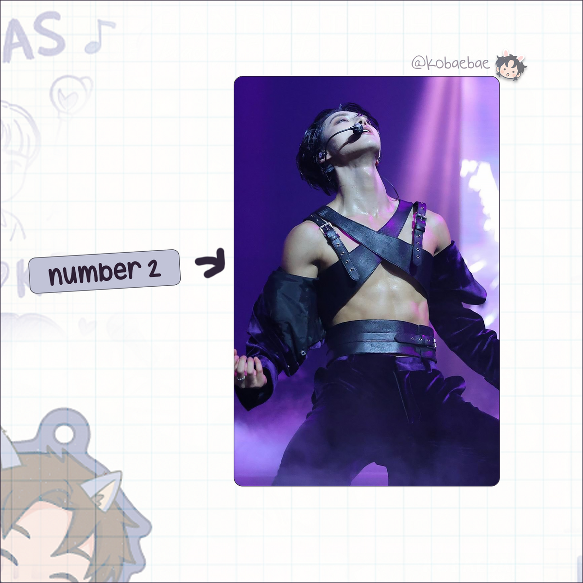 Ateez - Seonghwa handmade photocards kpop inspired - set 6