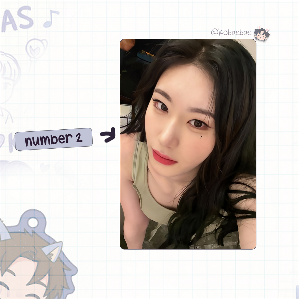 Itz - Chae handmade photocards kpop inspired - Set 2