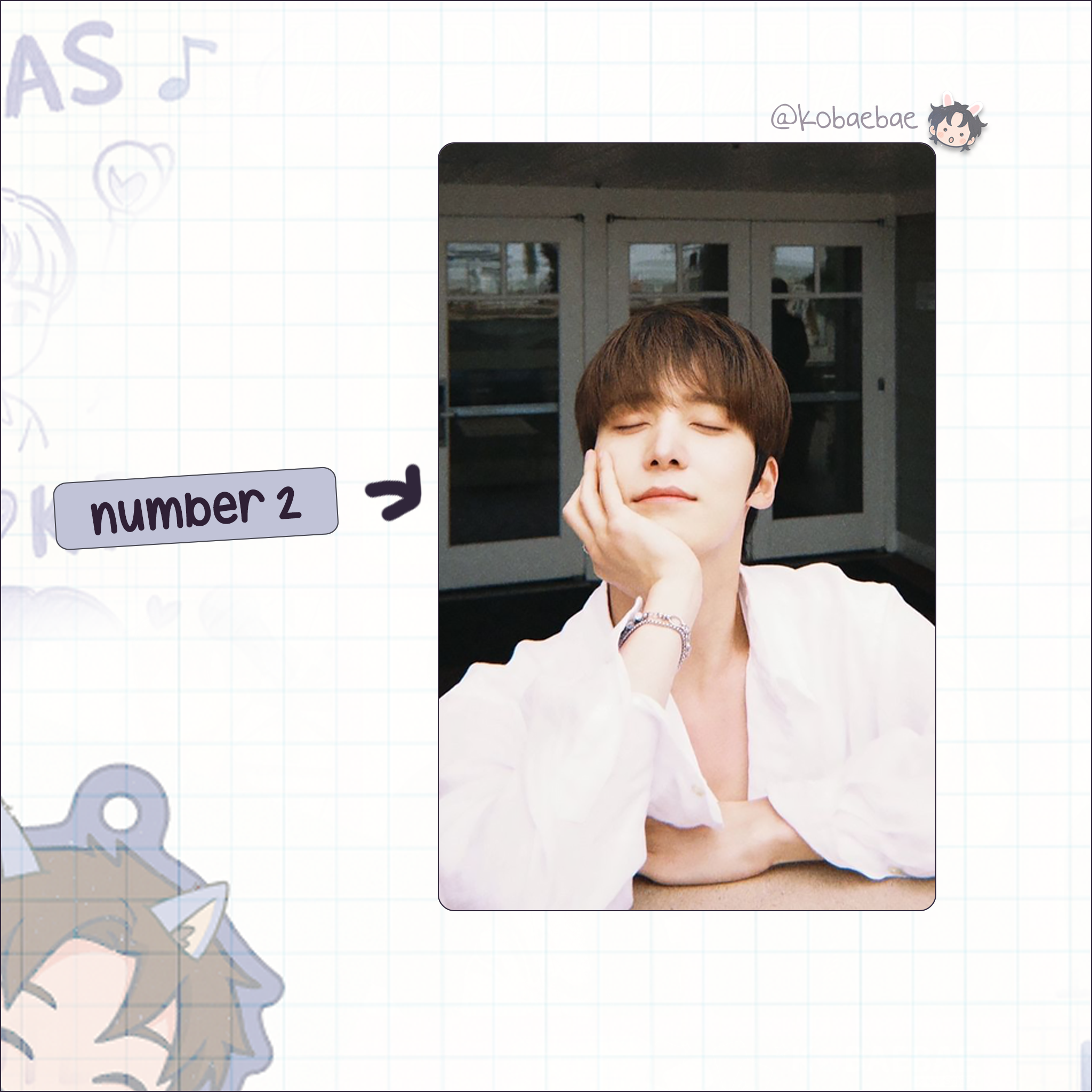 Atz - Yunho handmade photocards kpop inspired - Set 6