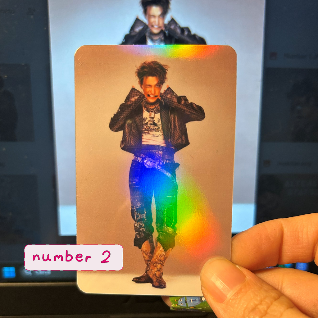 Atz - Rainbow holo Handmade photocards kpop inspired - holographic Bias Set 2