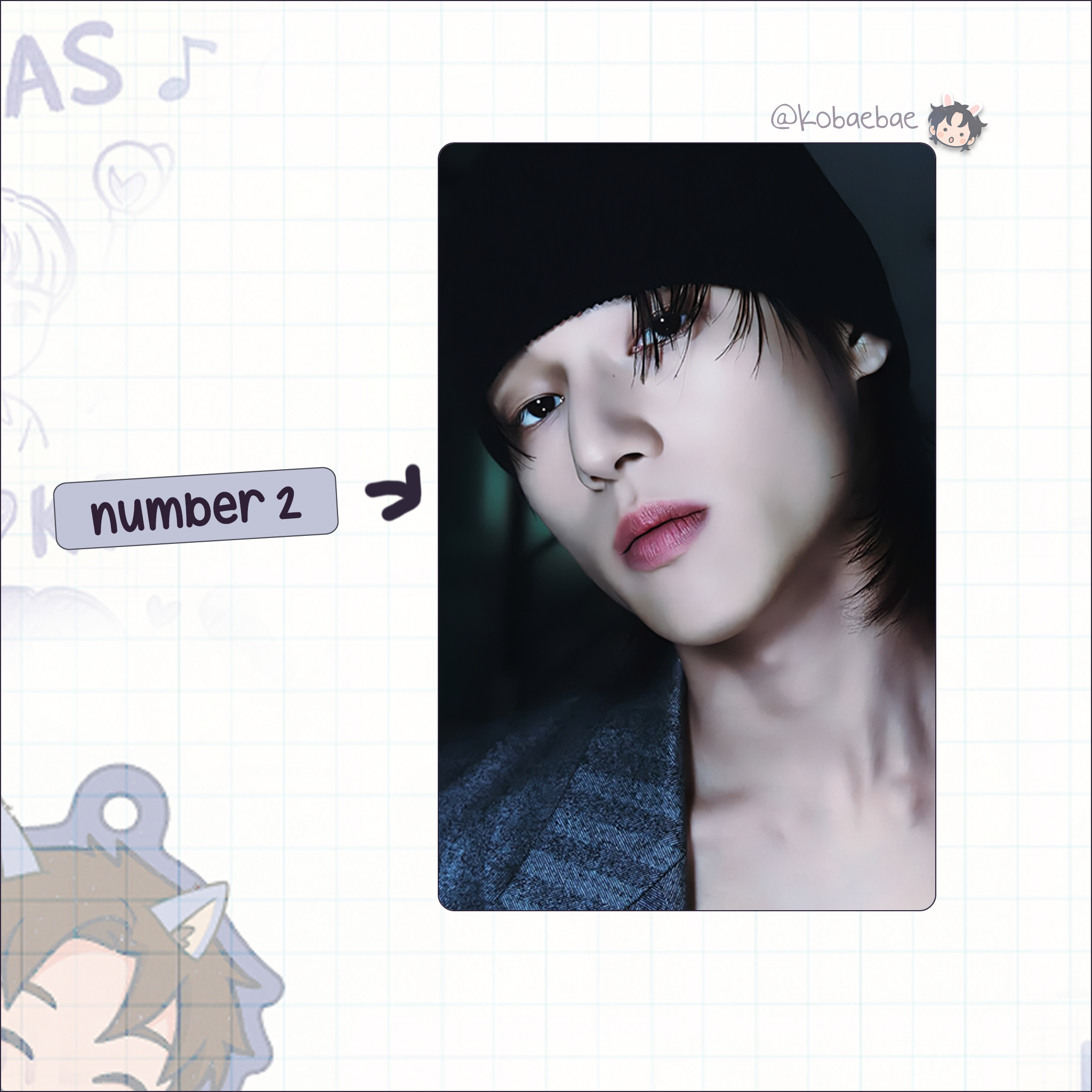 Atz - G.Q. Handmade photocards kpop inspired - Woo bias set