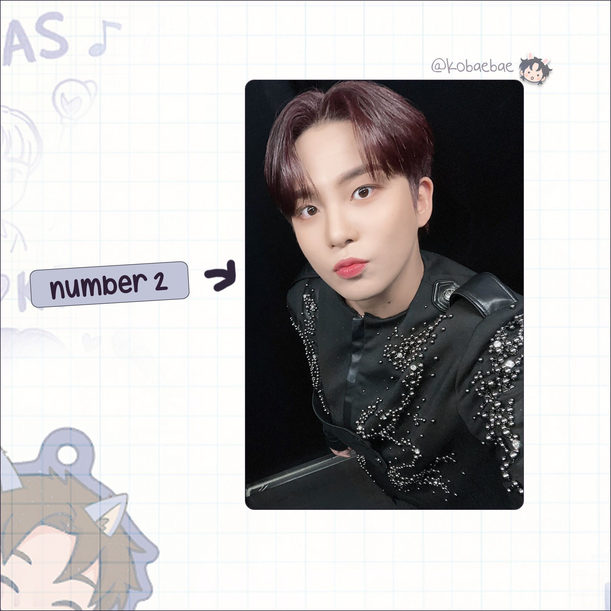 Atz - Jongho handmade photocards kpop inspired - Set 4