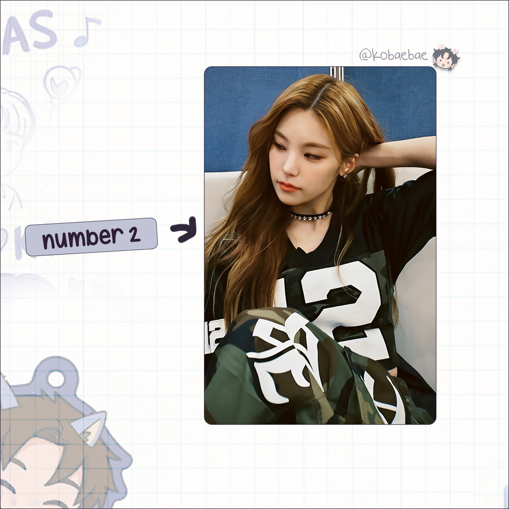 Itz - Yeji handmade photocards kpop inspired - Set 2