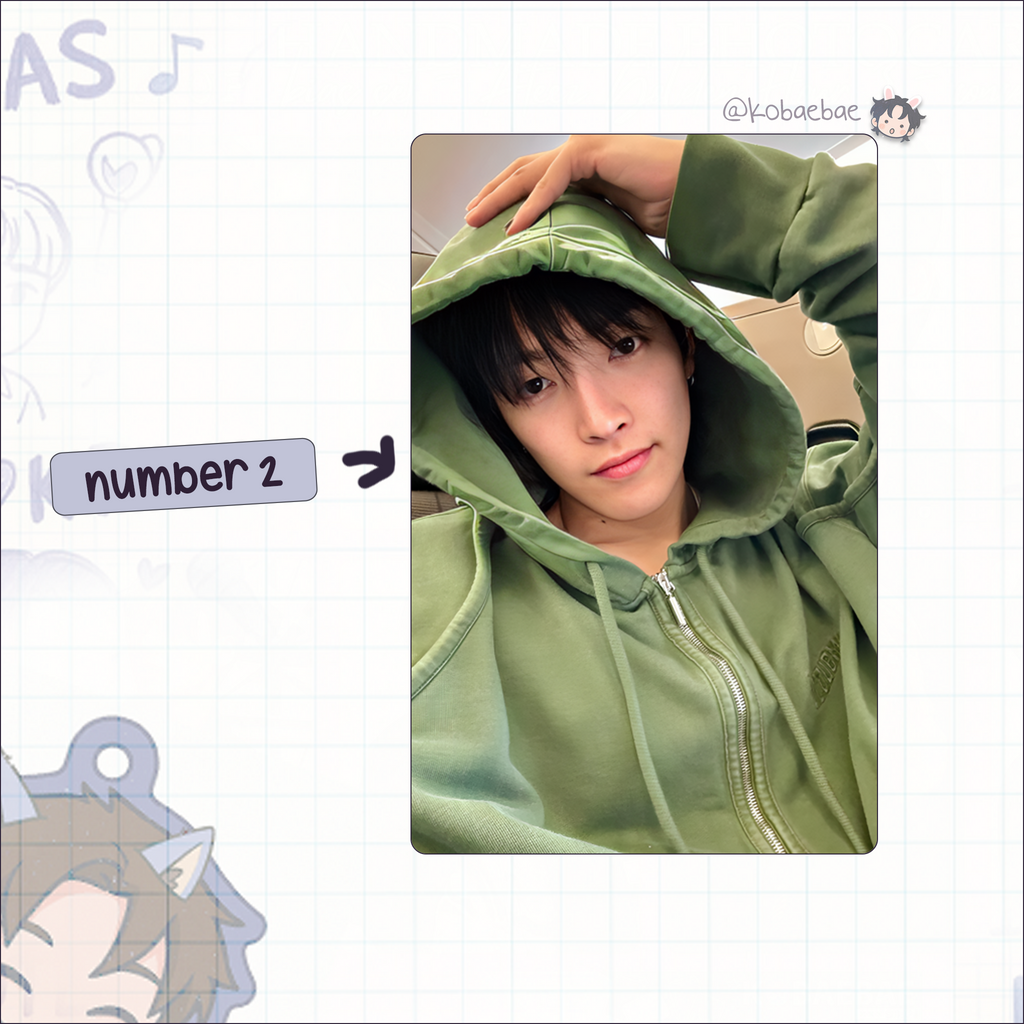 Ateez - Hongjoong handmade photocards kpop inspired - set 6