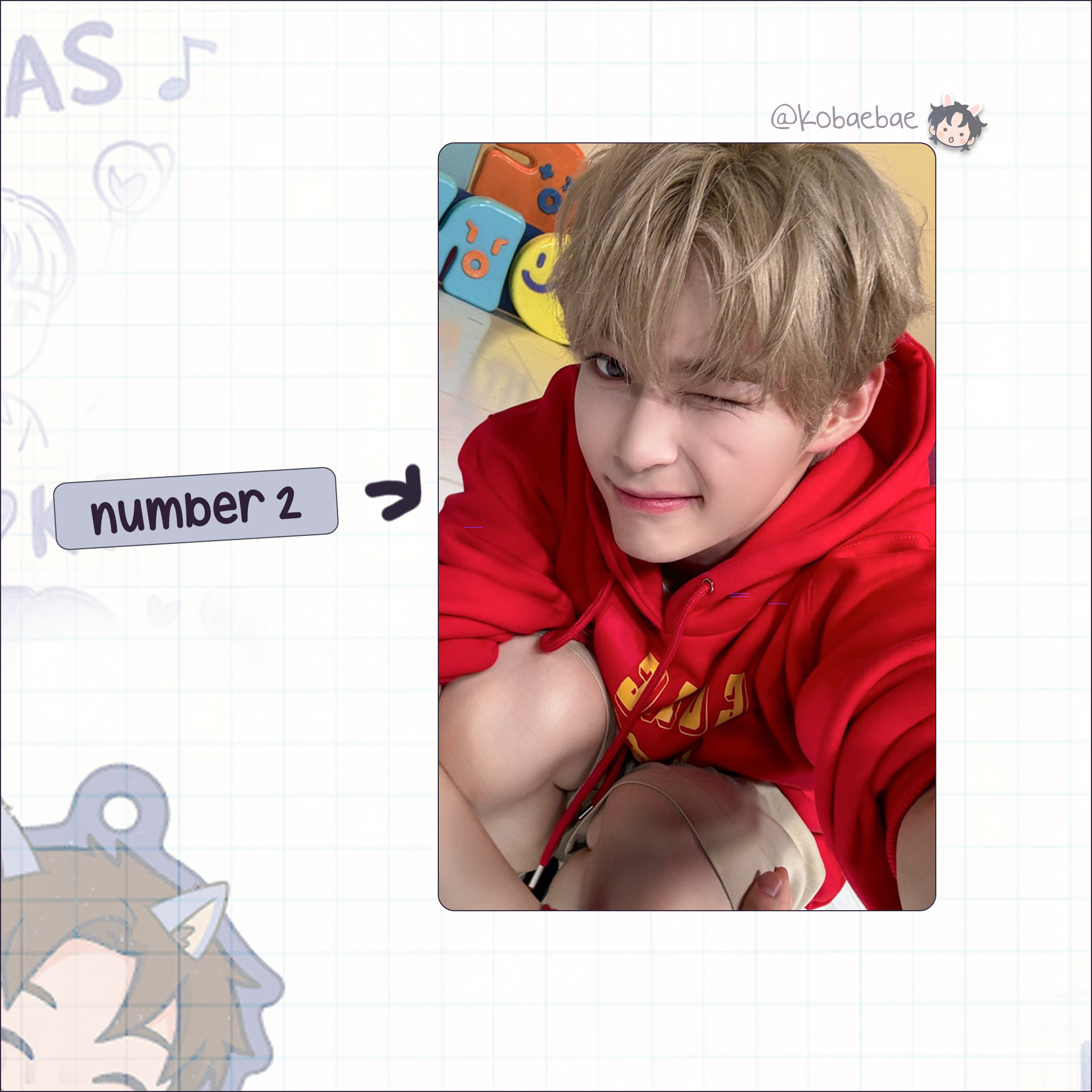 Zb1 - Hanbin handmade photocards kpop inspired - Set 3