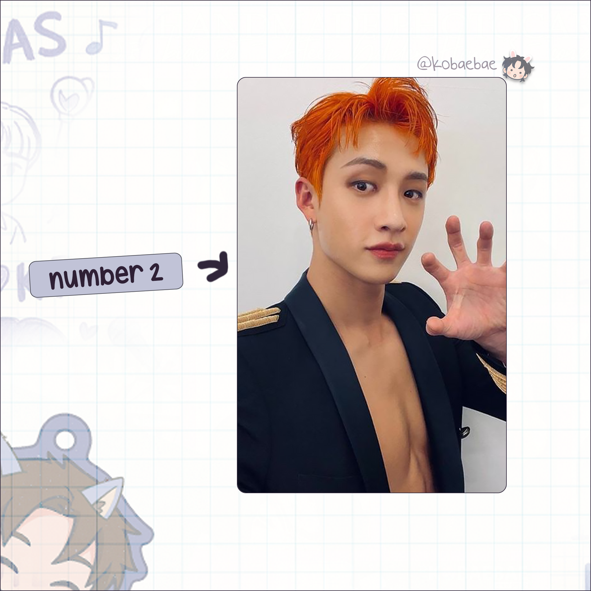 Skz (Stray Kids) - Bang Chan handmade photocards kpop inspired - Set 10