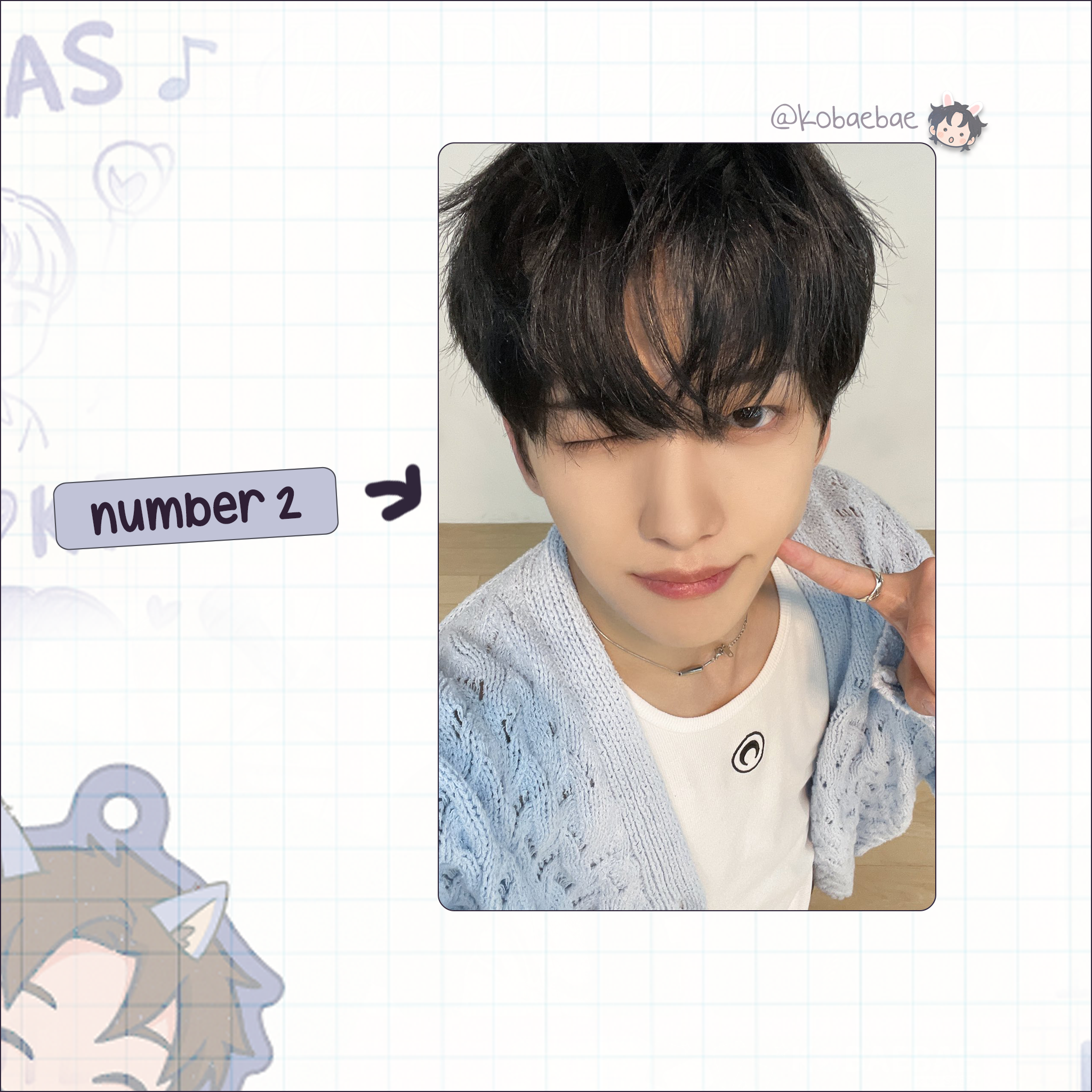 Xikers - Minjae handmade photocards kpop inspired - Set 2