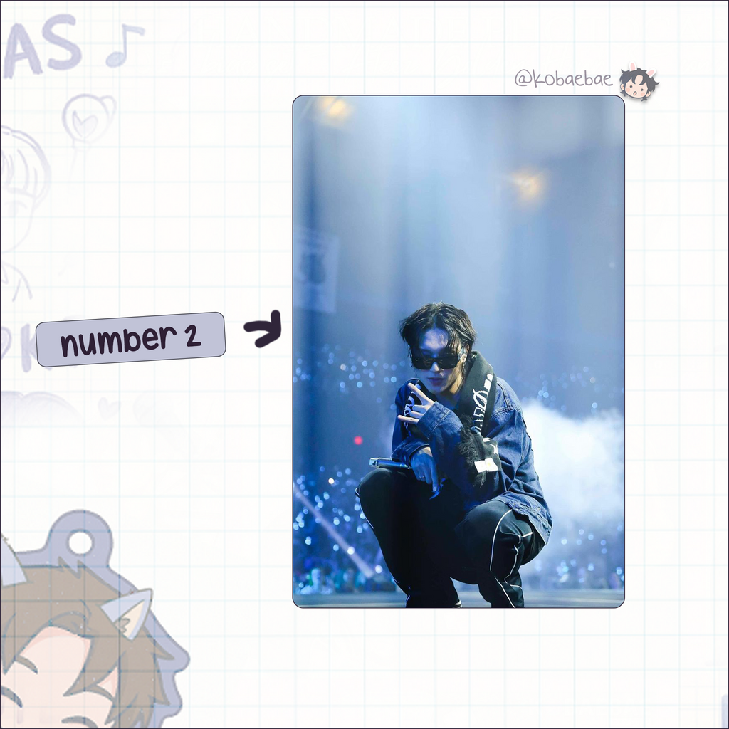 Ateez - Wooyoung handmade photocards kpop inspired - set 6