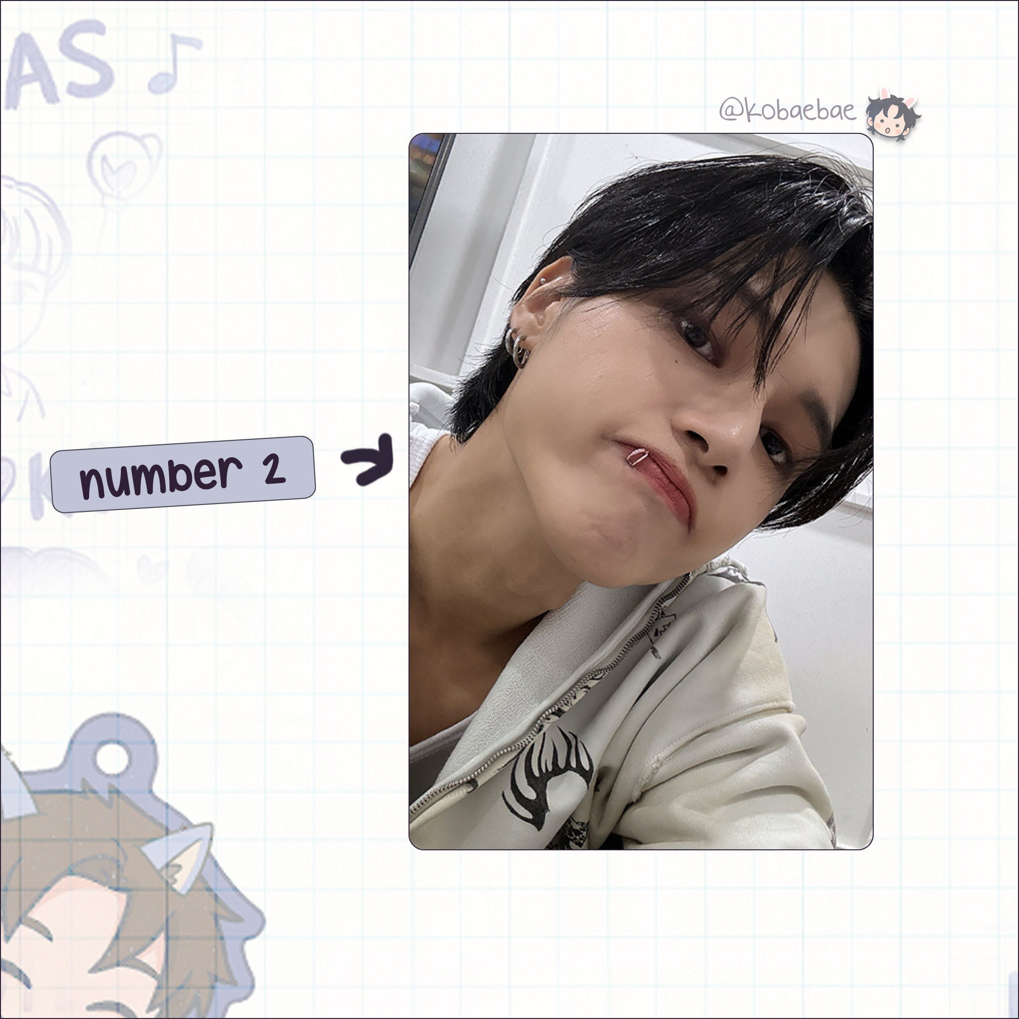 Atz - Wooyoung handmade photocards kpop inspired - Set 5