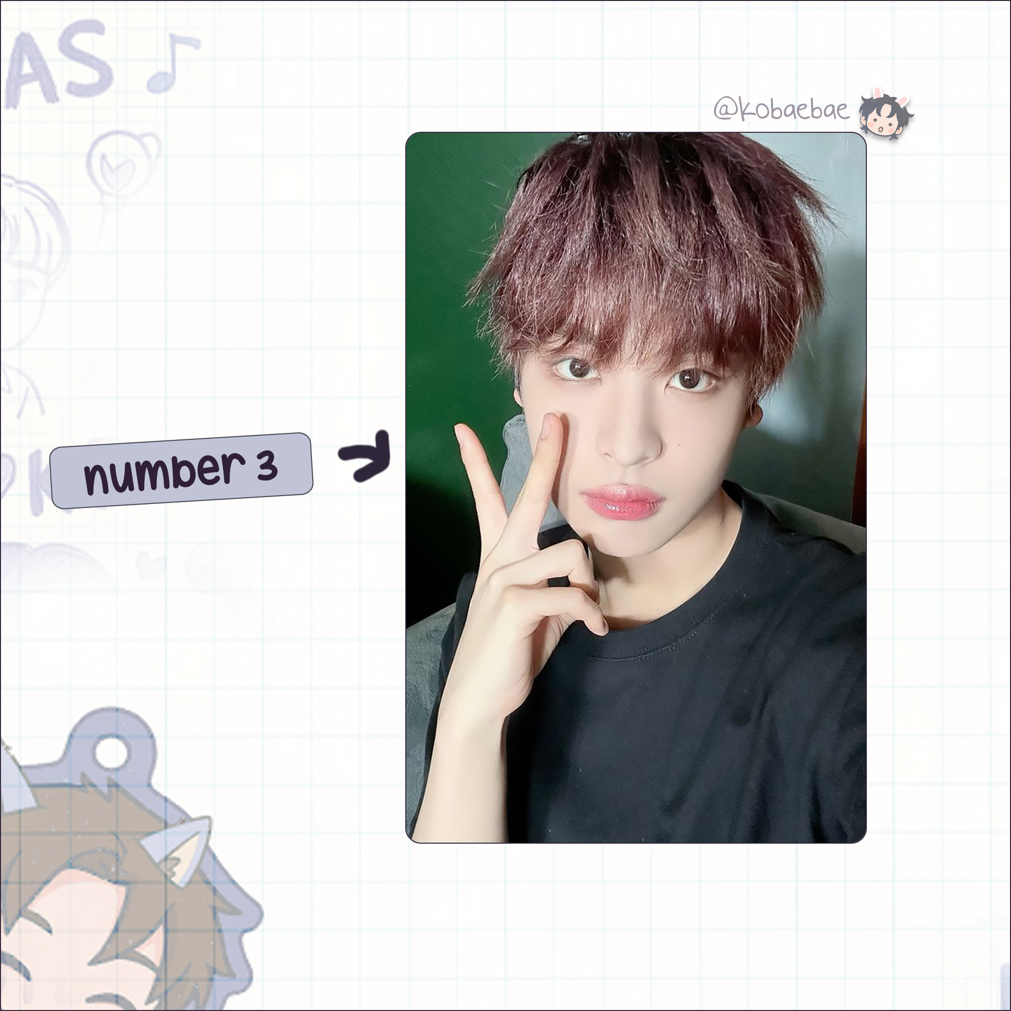 Xkrs - Yechan handmade photocards kpop inspired - Set 1