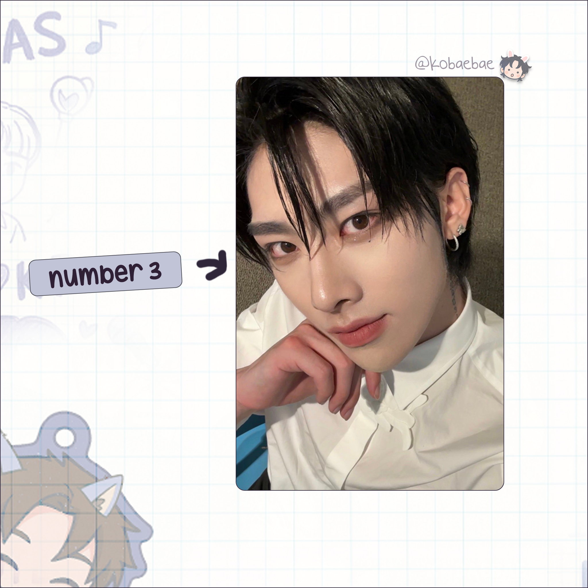 Zb1 - Ricky handmade photocards kpop inspired - Set 3