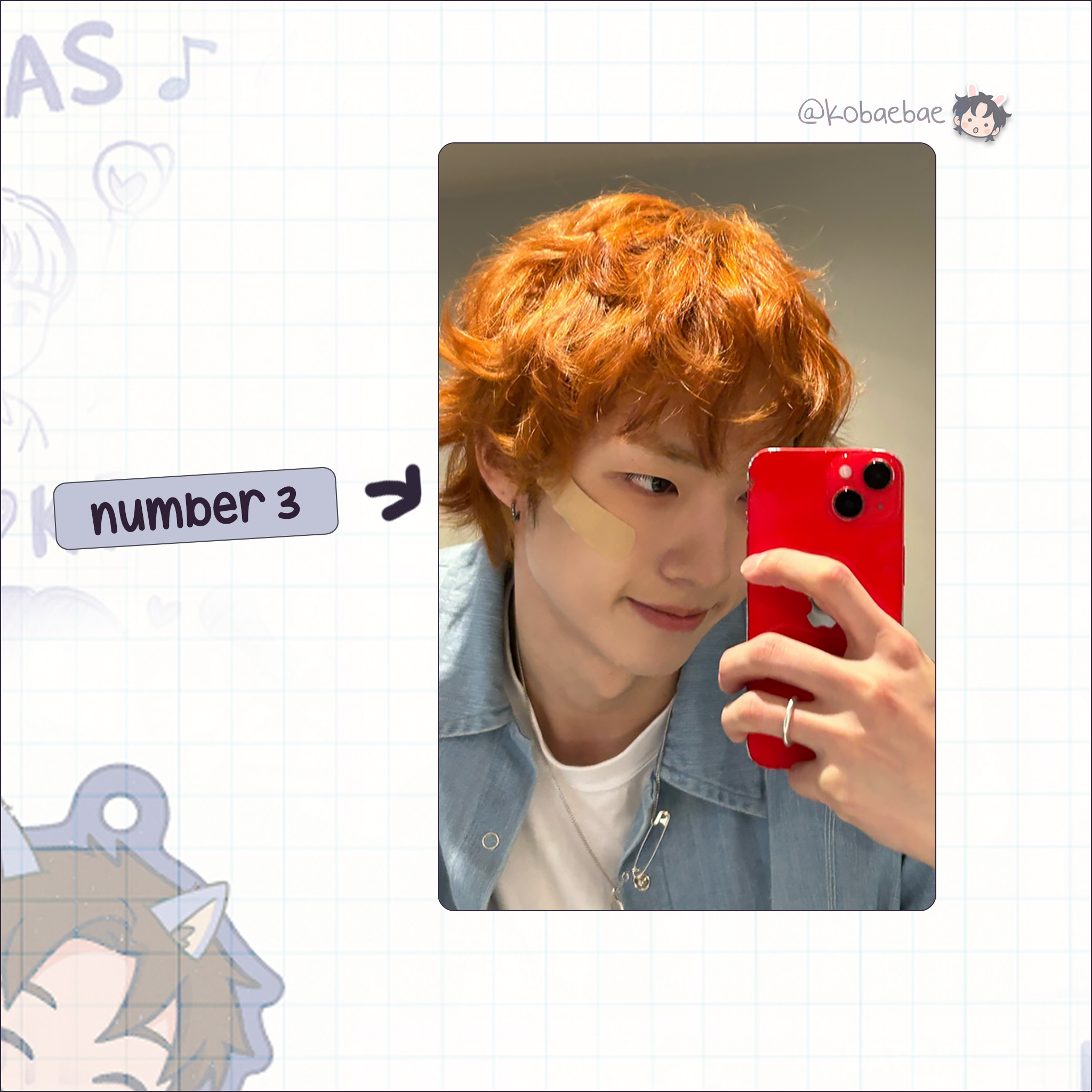 P1H - Jiung handmade photocards kpop inspired - Set 2