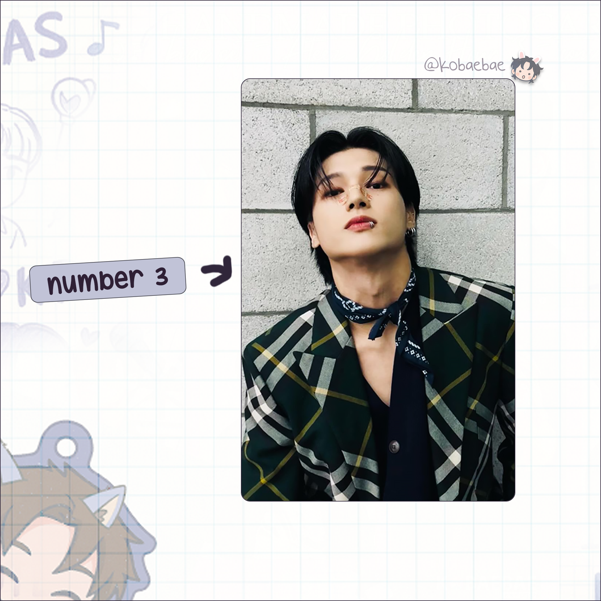 Atz - Wooyoung handmade photocards kpop inspired - Set 5
