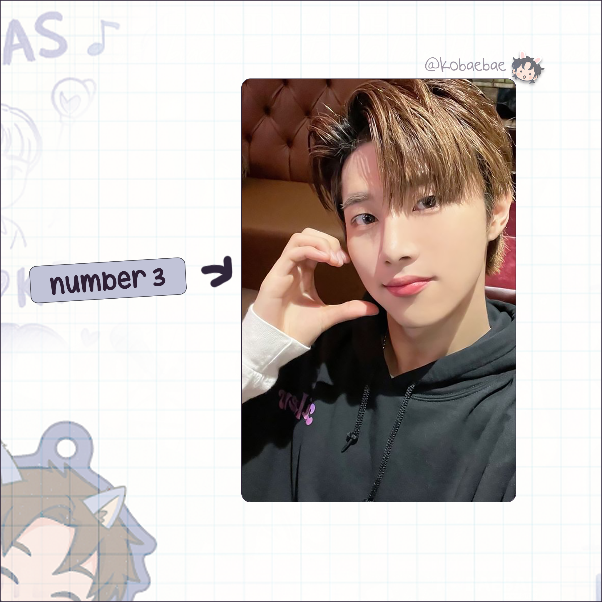 Xkrs - Hyunwoo handmade photocards kpop inspired - Set 1