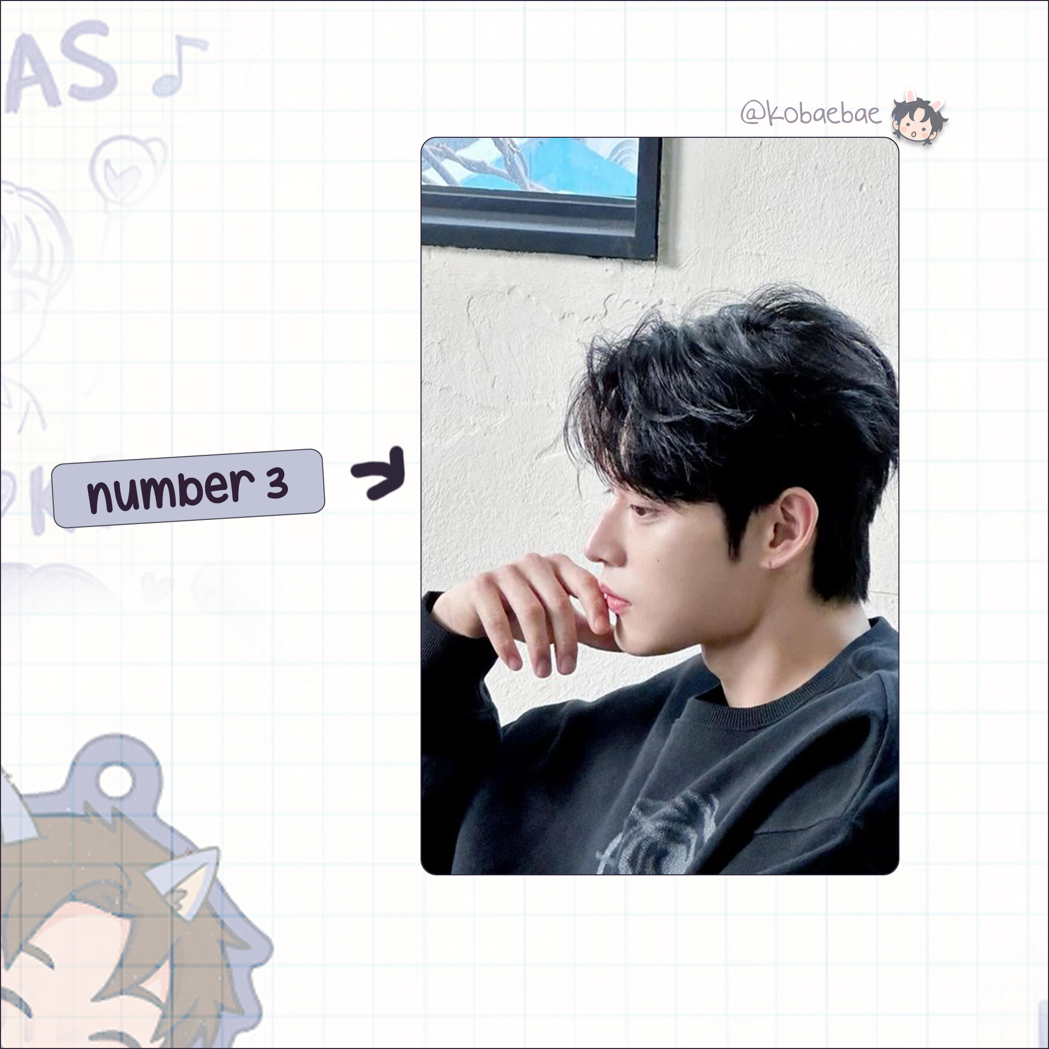 Zb1 - Jiwoong handmade photocards kpop inspired - Set 3
