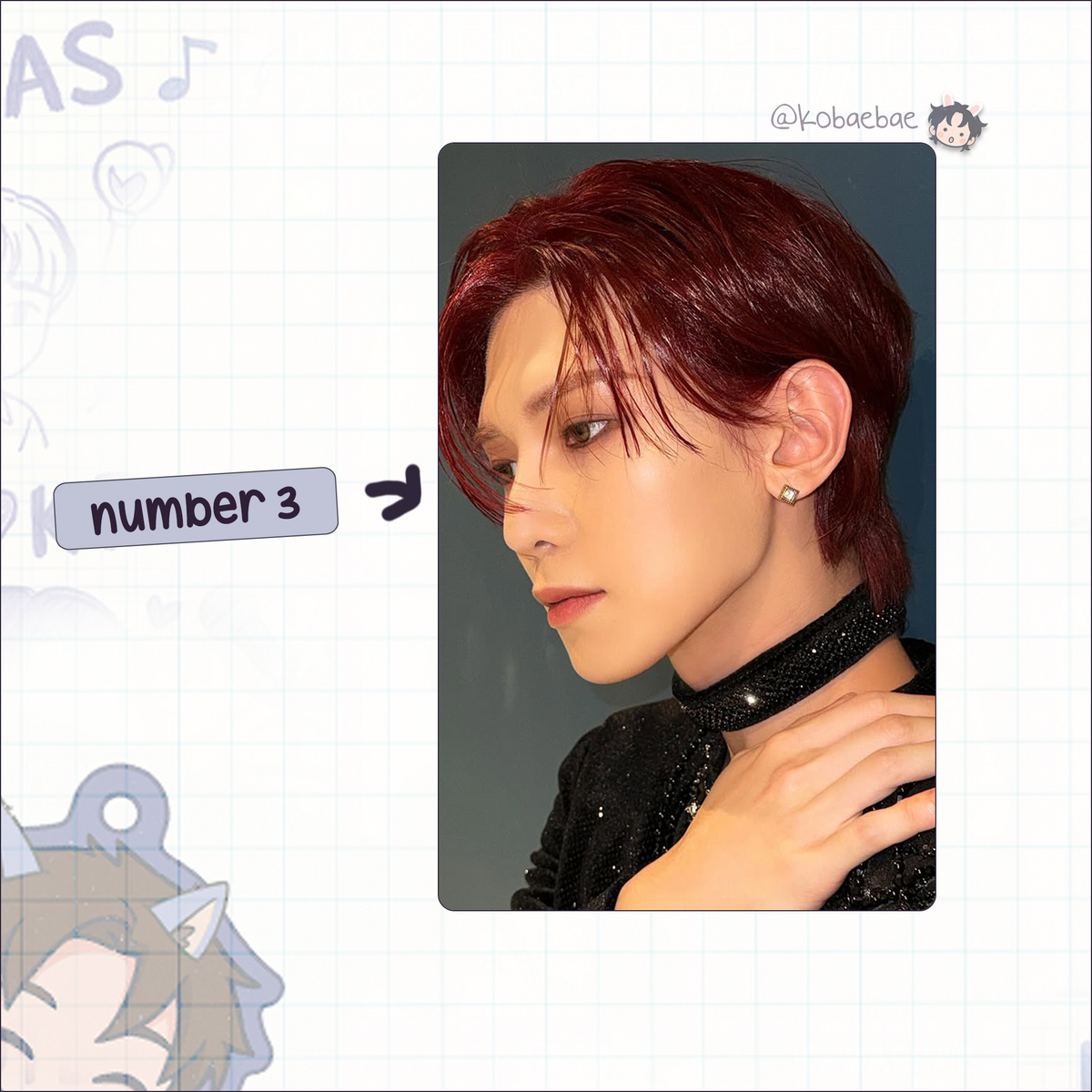 Ateez - Yeosang handmade photocards kpop inspired - set 6